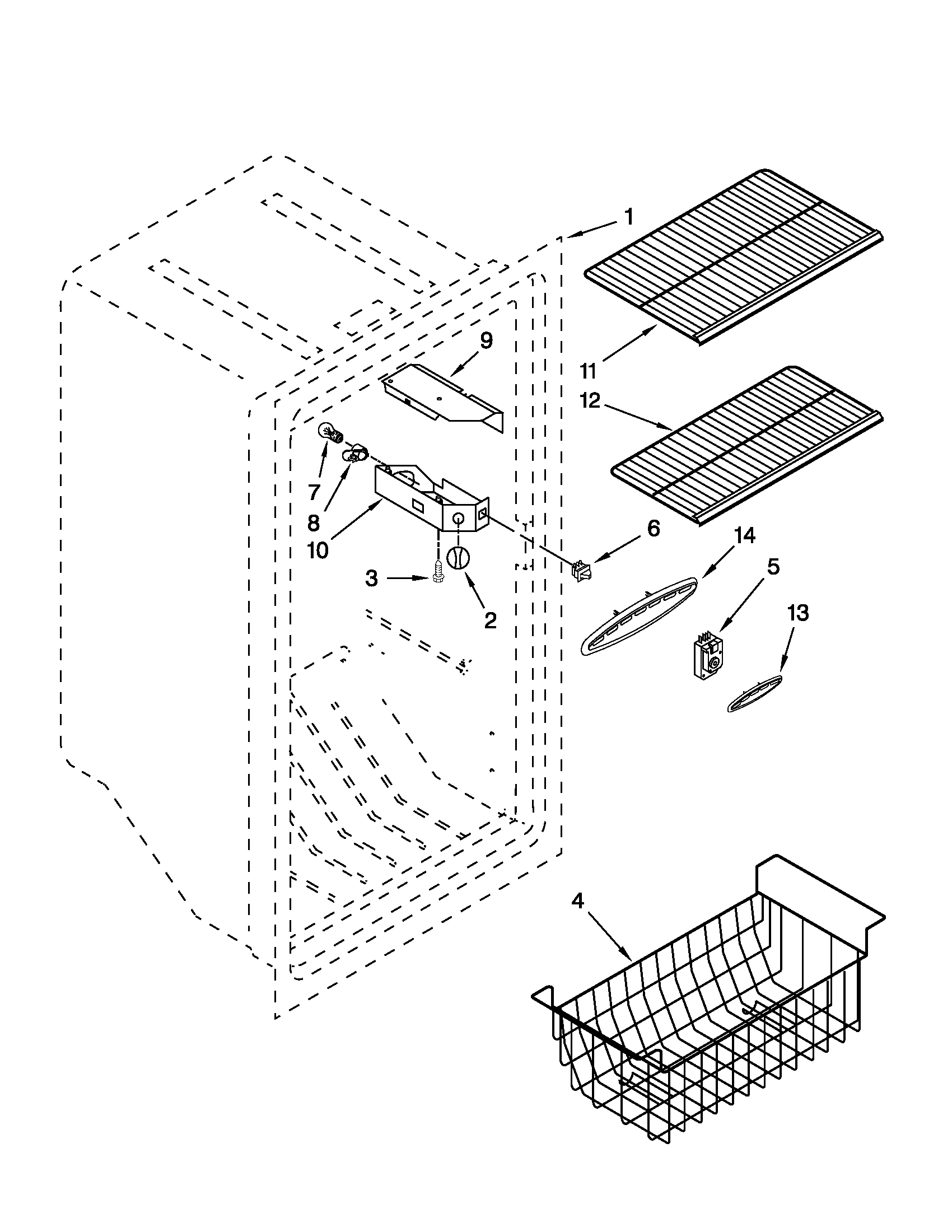 Maytag MQF2056TEW01 liner parts diagram