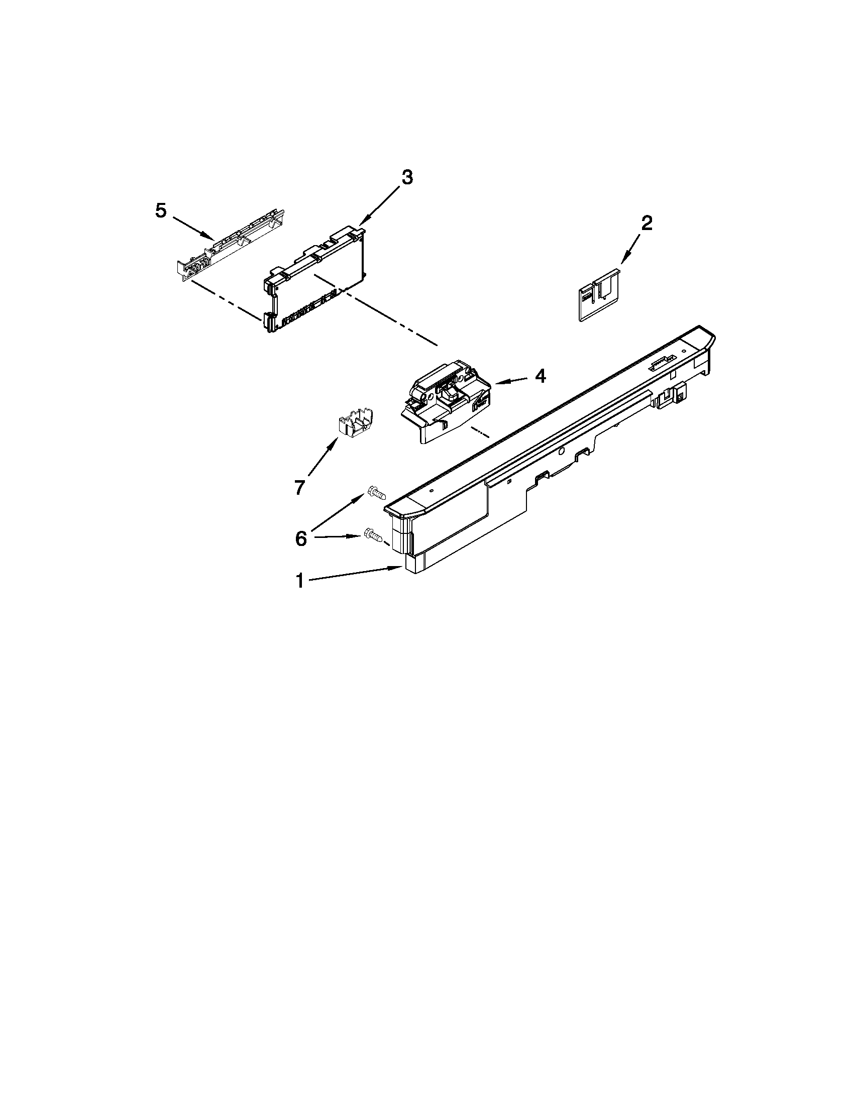 Maytag MDB7759SAS0 control panel and latch parts diagram
