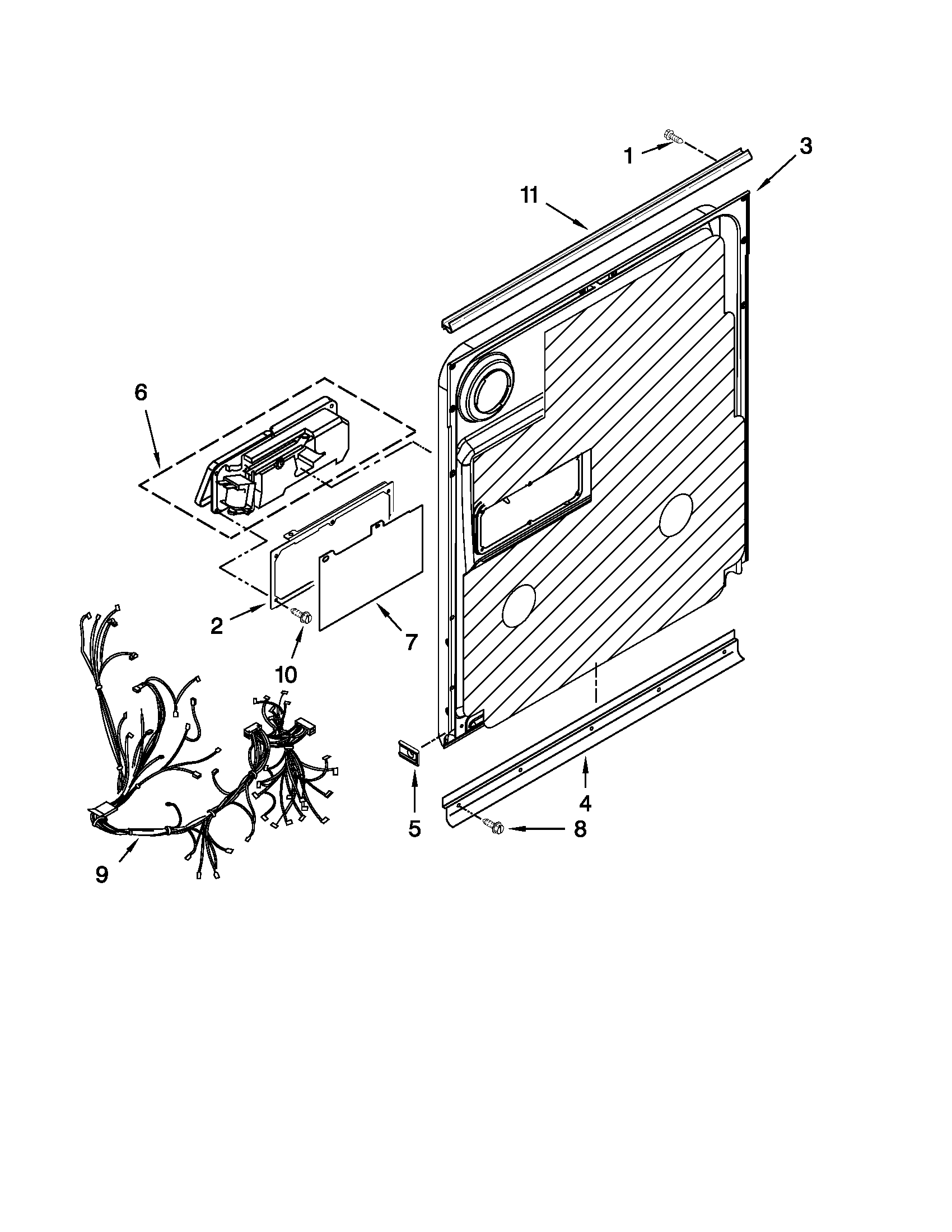Maytag MDB7759SAS0 inner door parts diagram