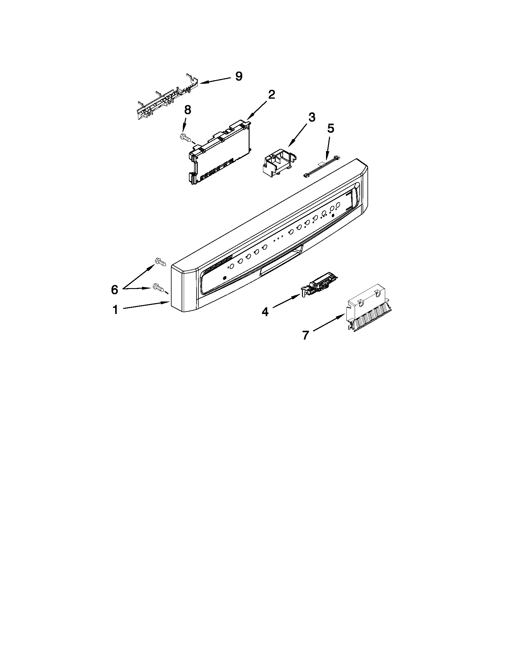 Maytag MDBH949PAB0 control panel and latch parts diagram