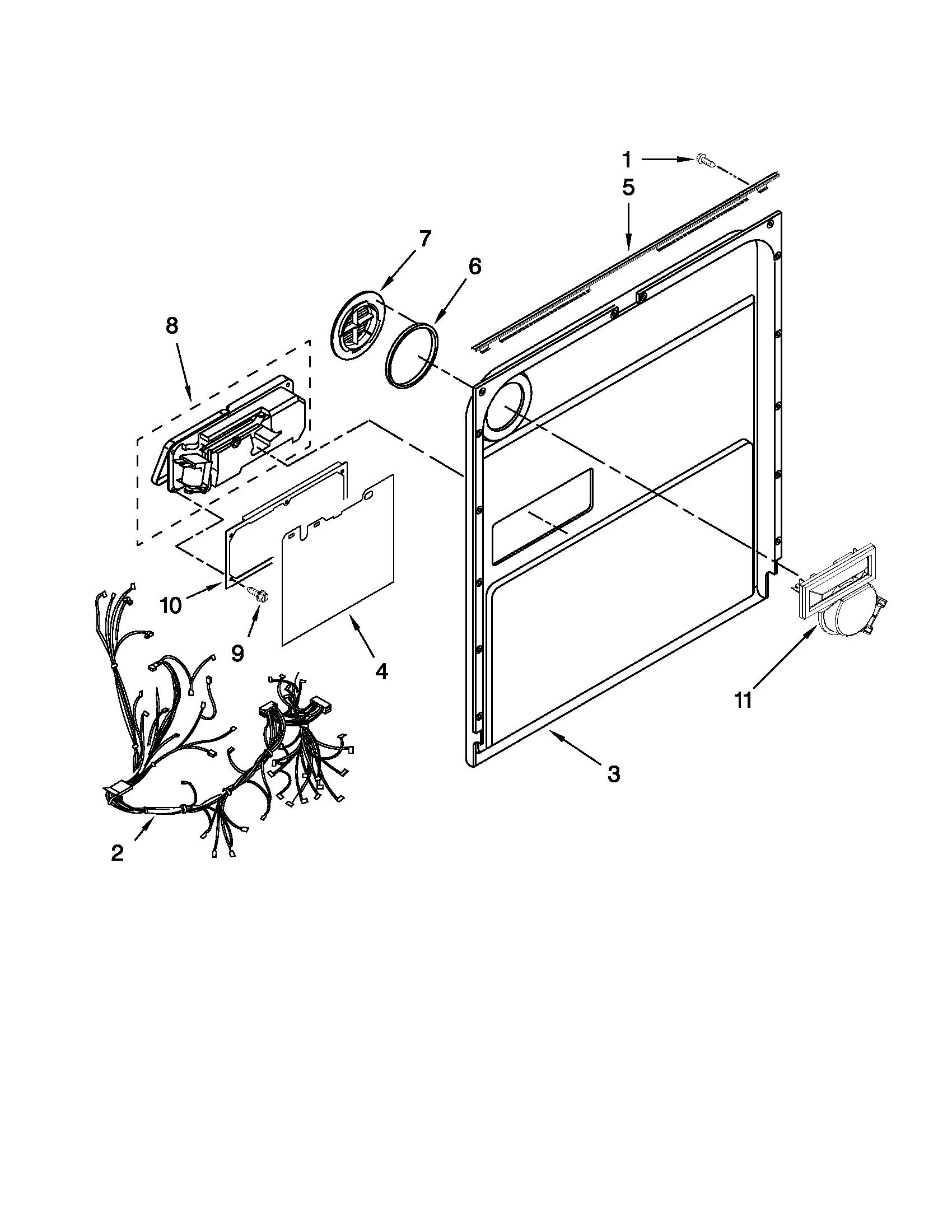 Maytag MDBH949PAB0 inner door parts diagram