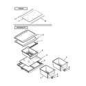 Whirlpool W8TXNGFWT01 shelf parts diagram