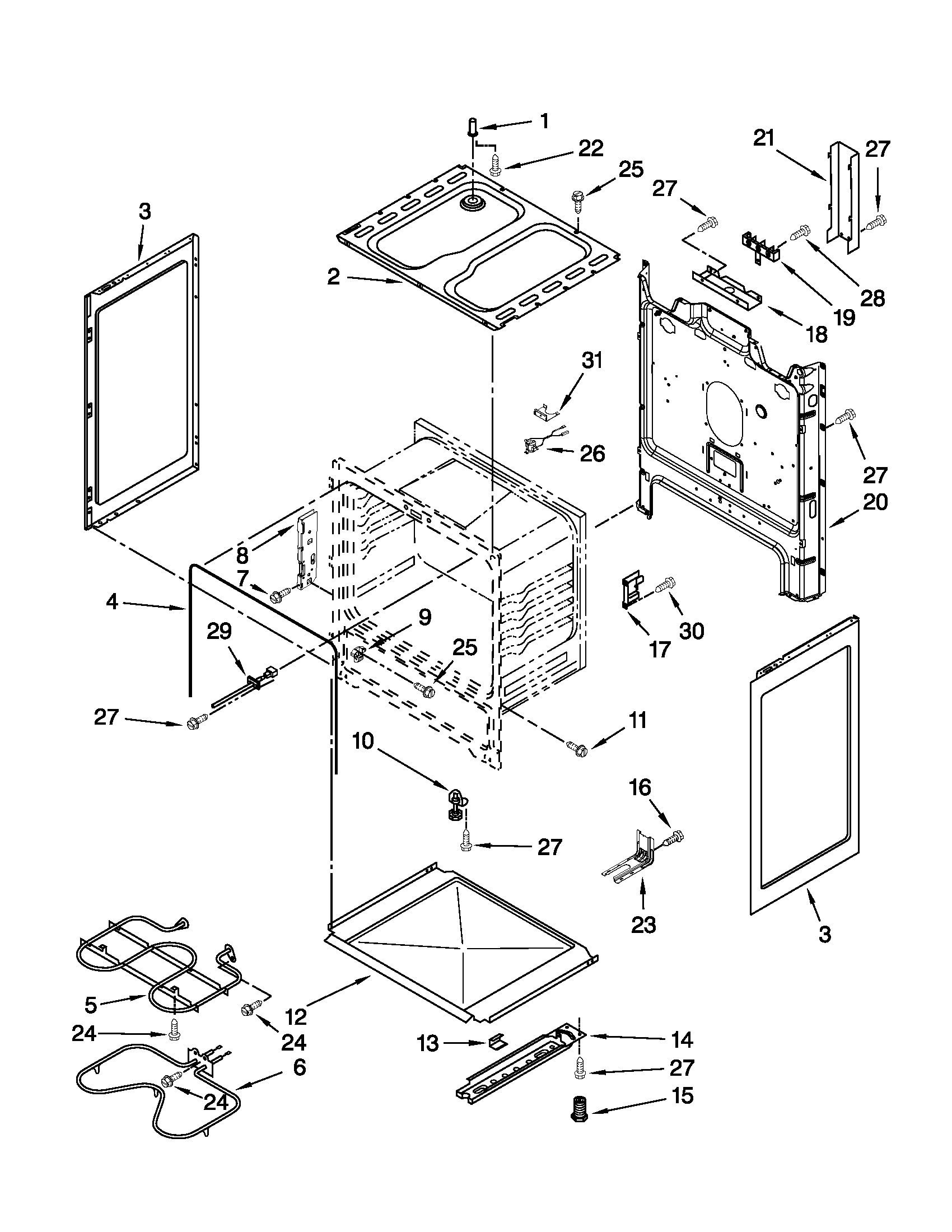 Inglis IVE30101 chassis parts diagram