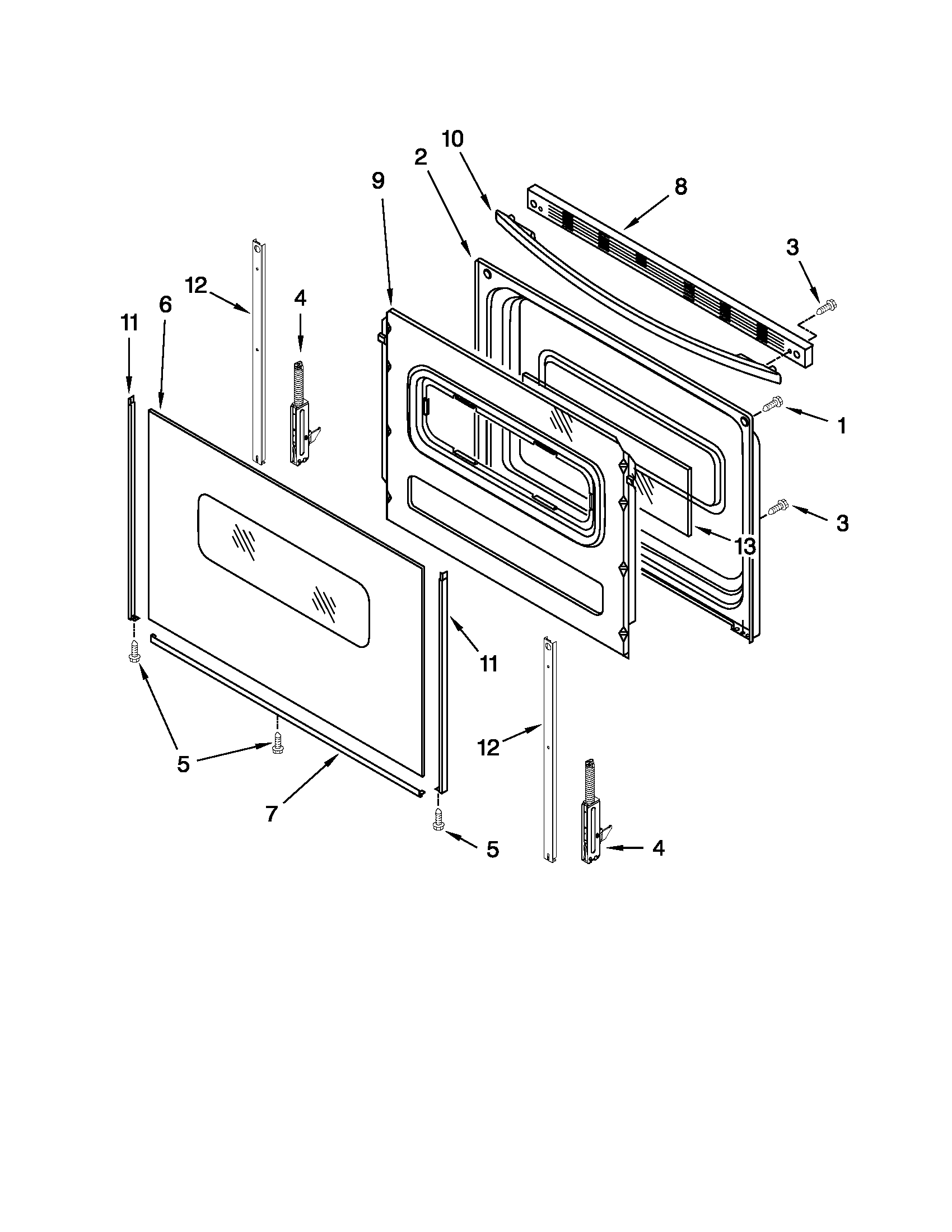 Inglis IVE30101 door parts diagram