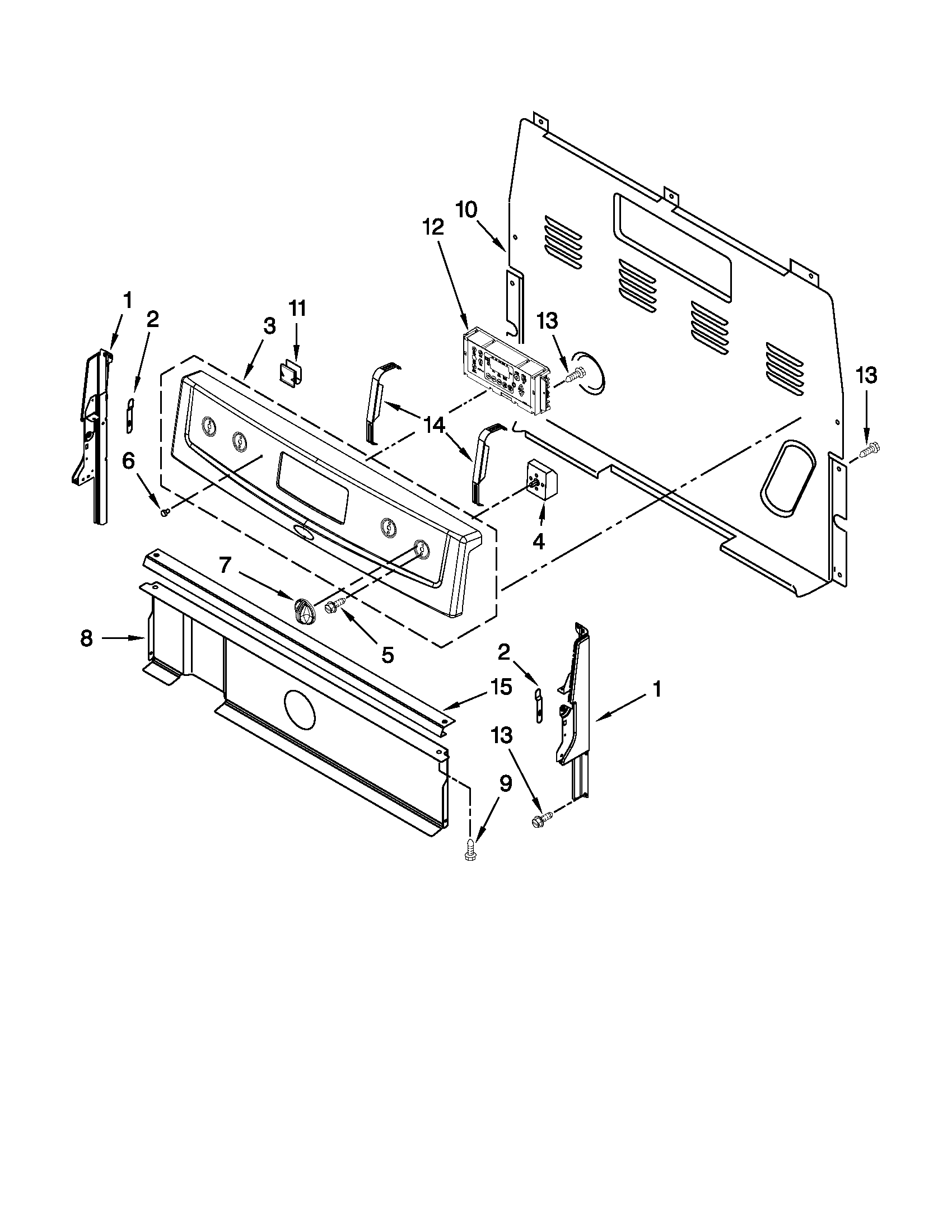 Ikea IES350XW1 control panel parts diagram