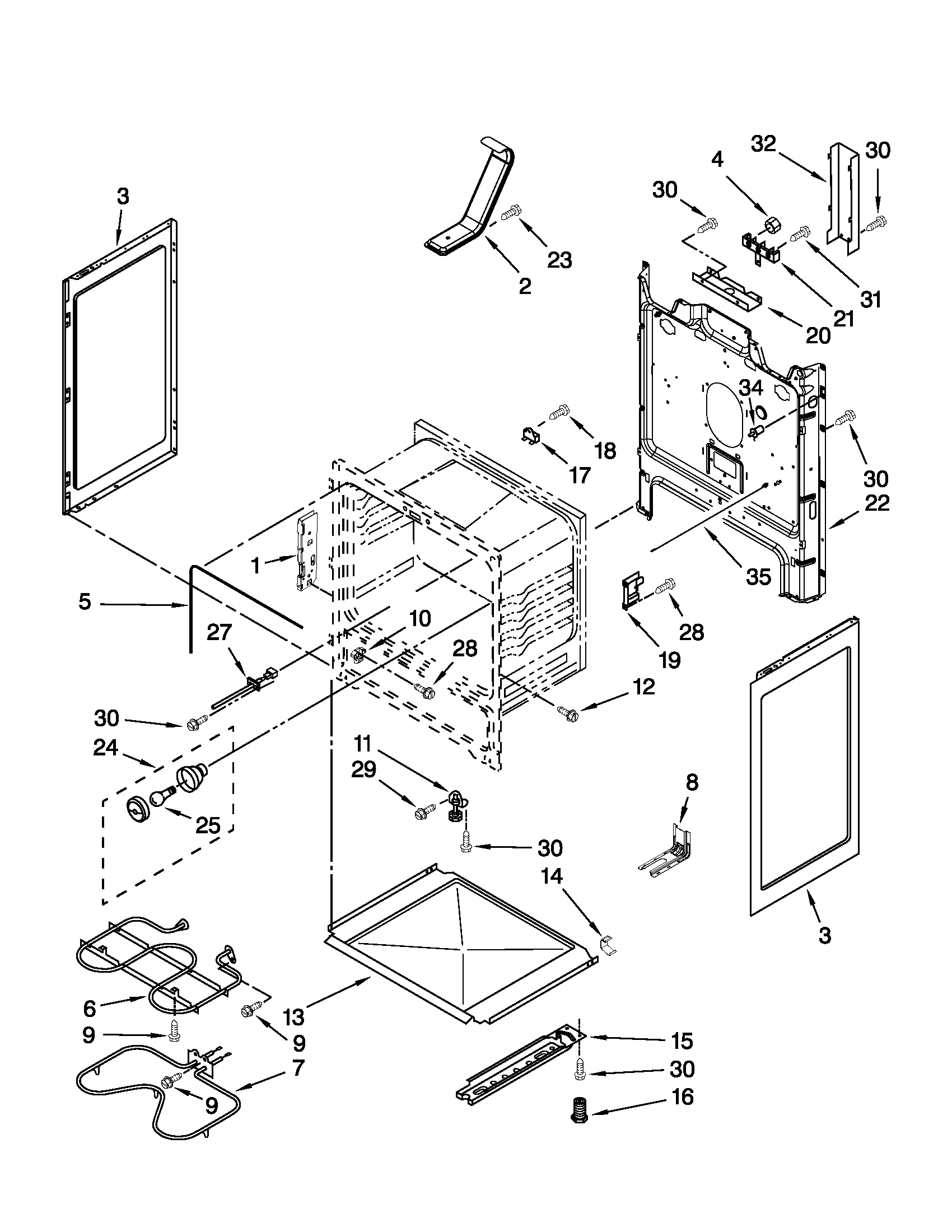 Ikea IES350XW1 chassis parts diagram