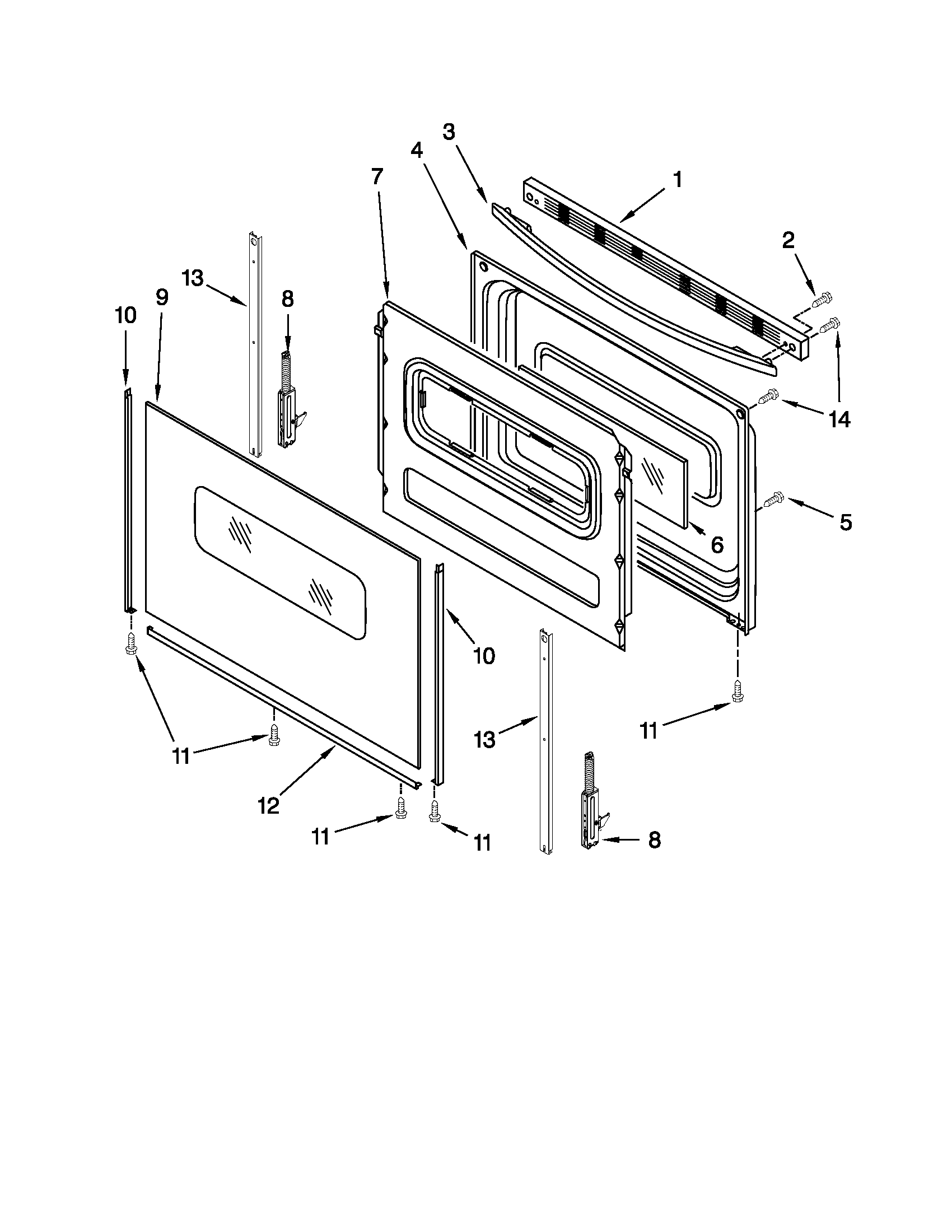 Ikea IES350XW1 door parts diagram
