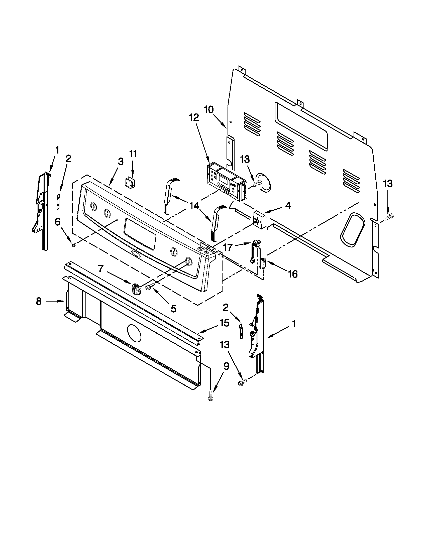 Inglis IVE82303 control panel parts diagram