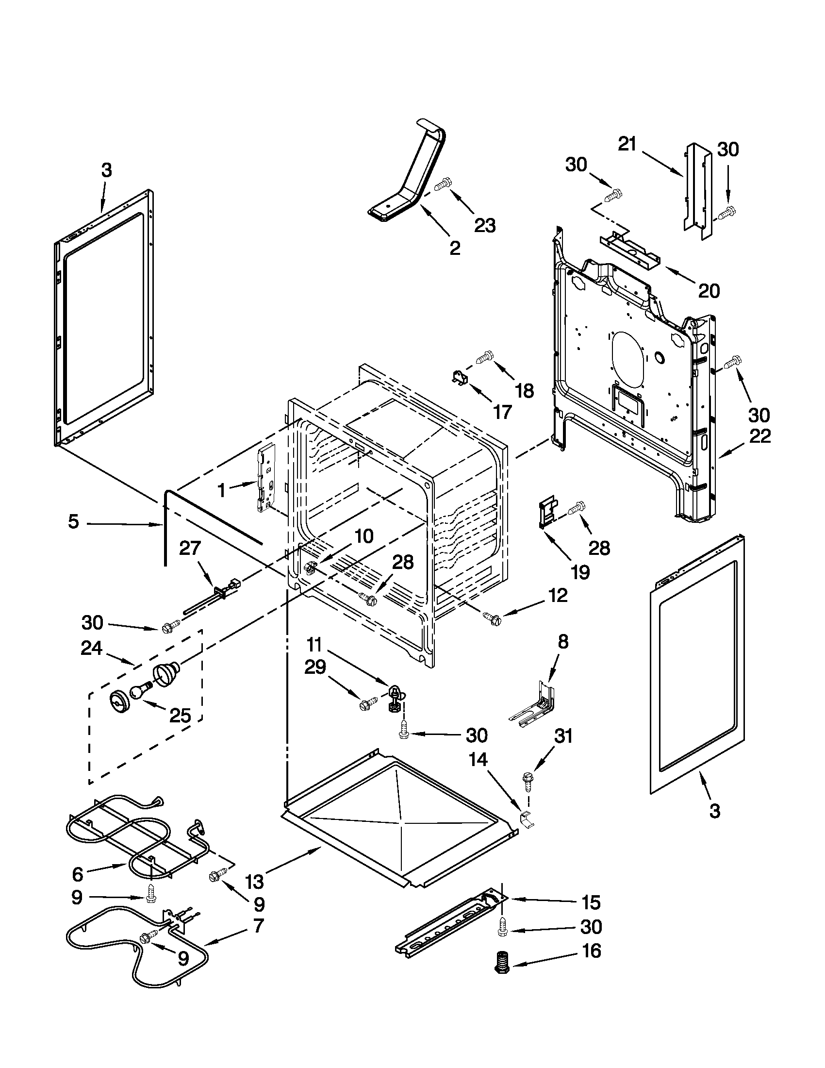 Inglis IVE82303 chassis parts diagram