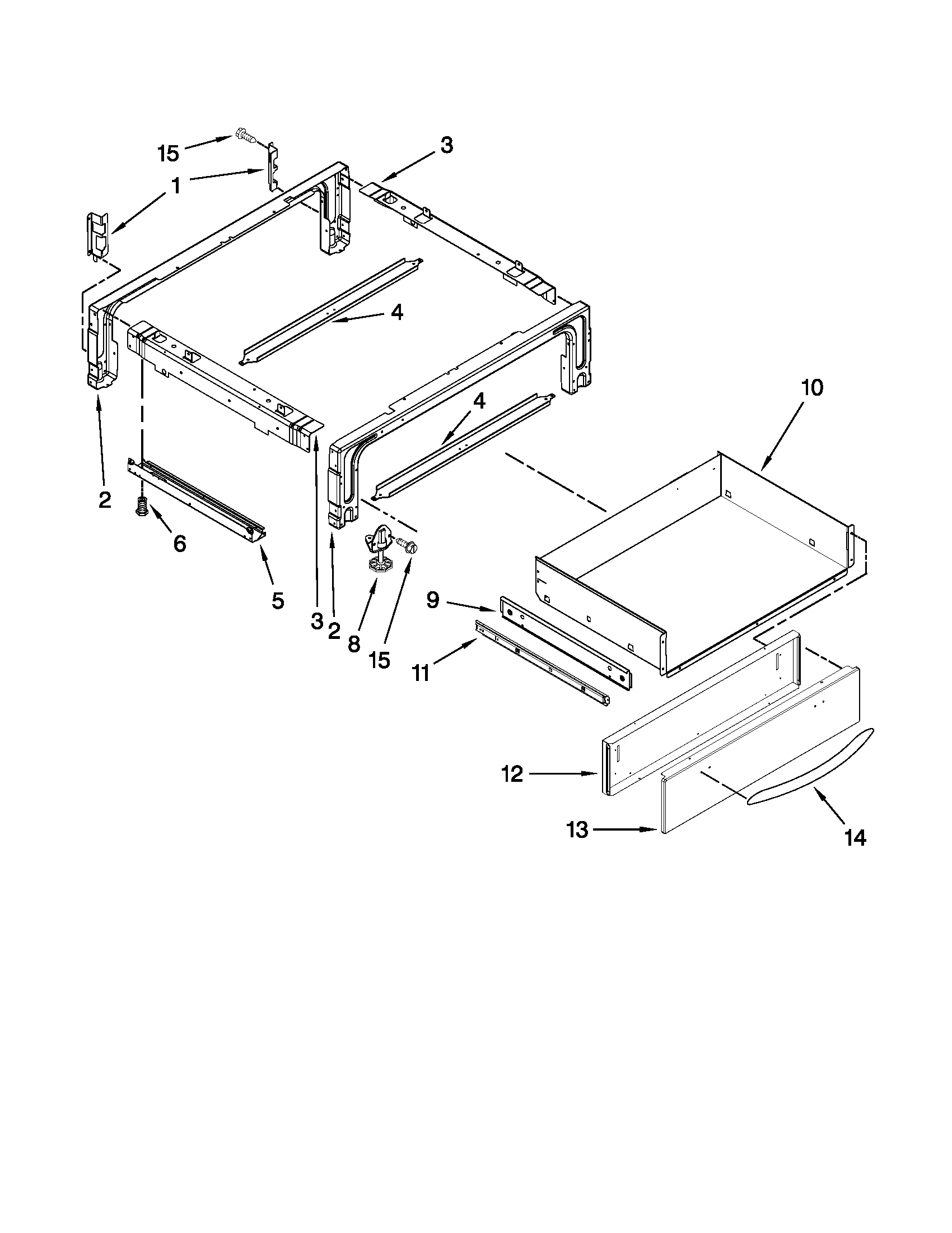KitchenAid KESK901SSS08 drawer parts diagram