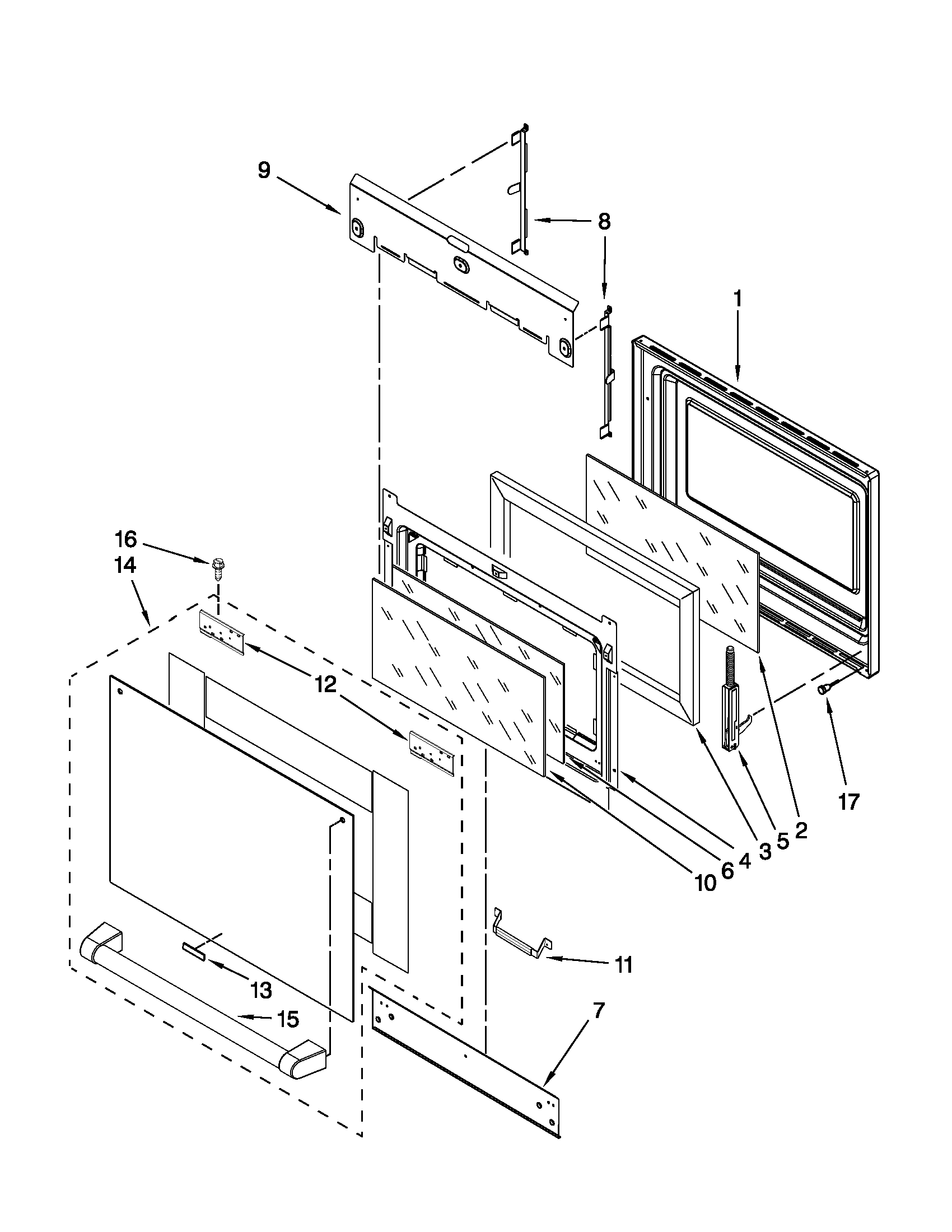 KitchenAid KESS907XSP02 door parts diagram