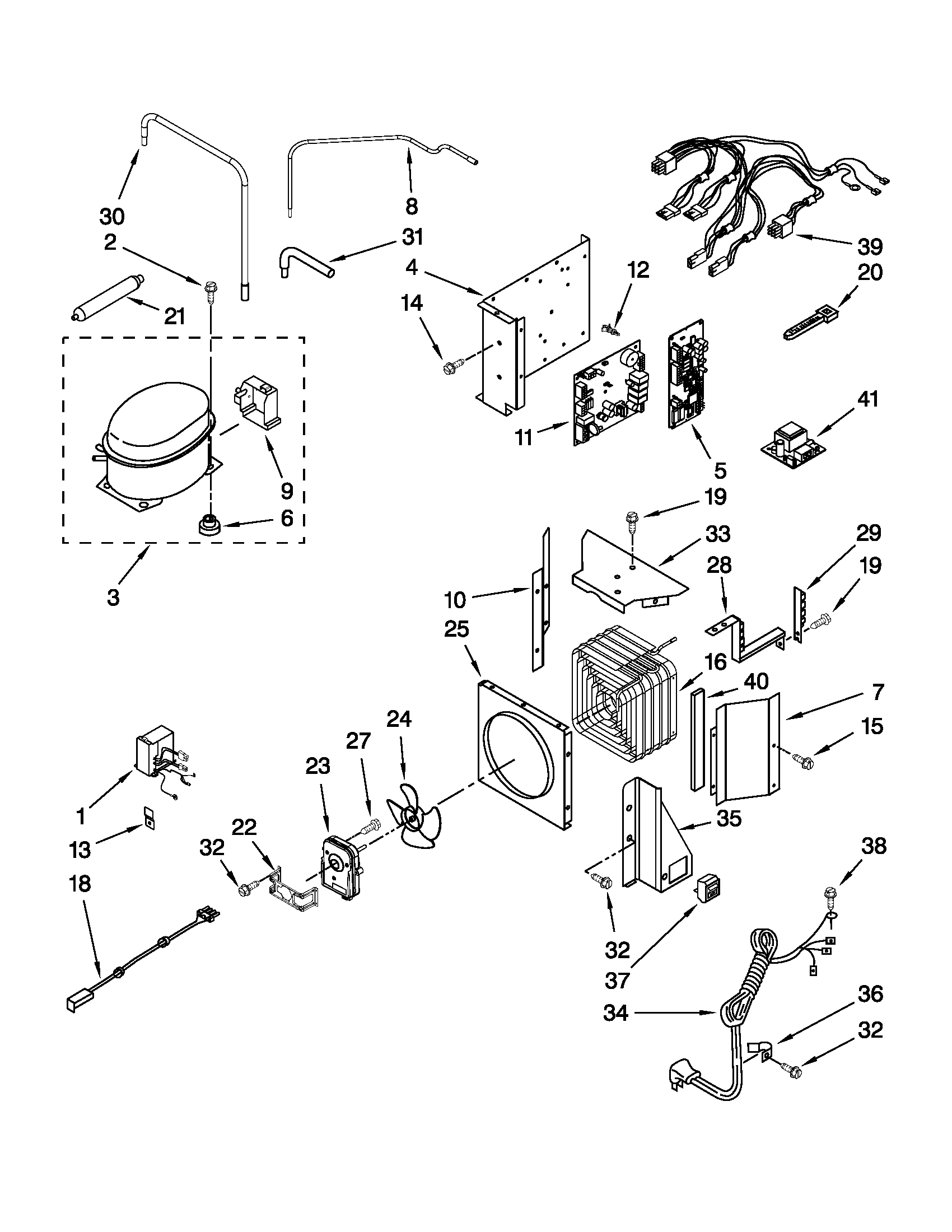 KitchenAid KSSC48QVS03 upper unit parts diagram