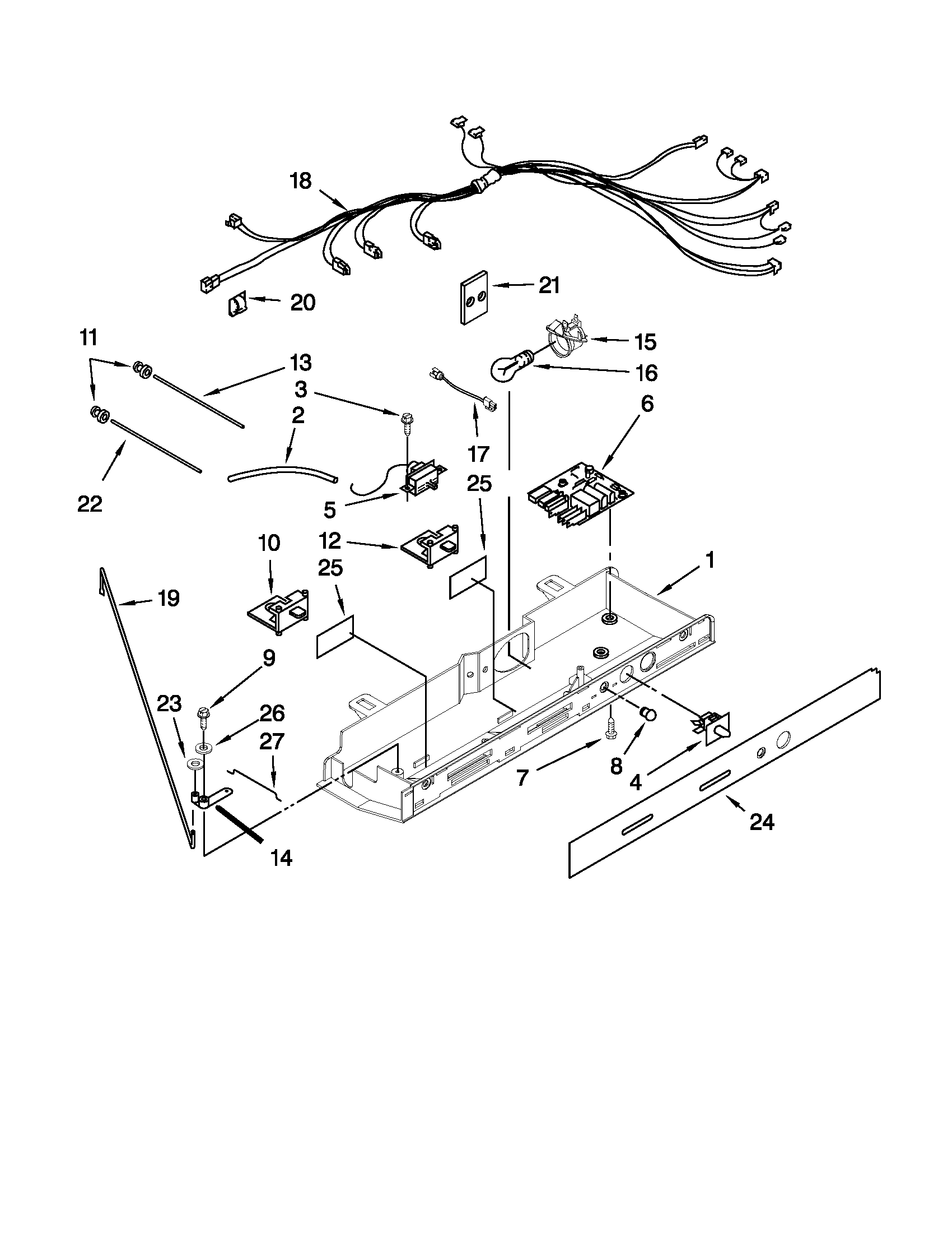 Maytag MSD2573VEB00 control parts diagram
