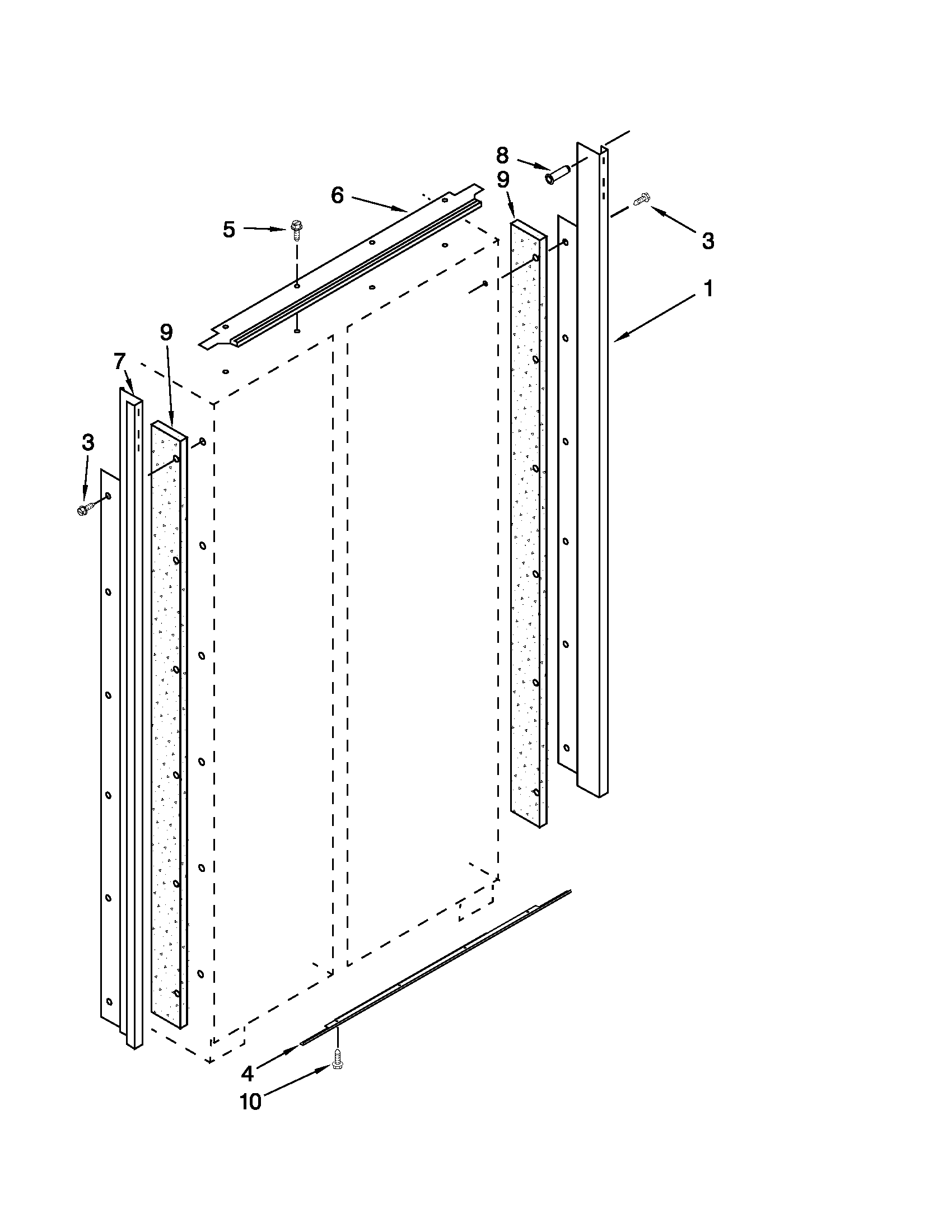 Jenn-Air JS48CXDBDB13 cabinet trim parts diagram