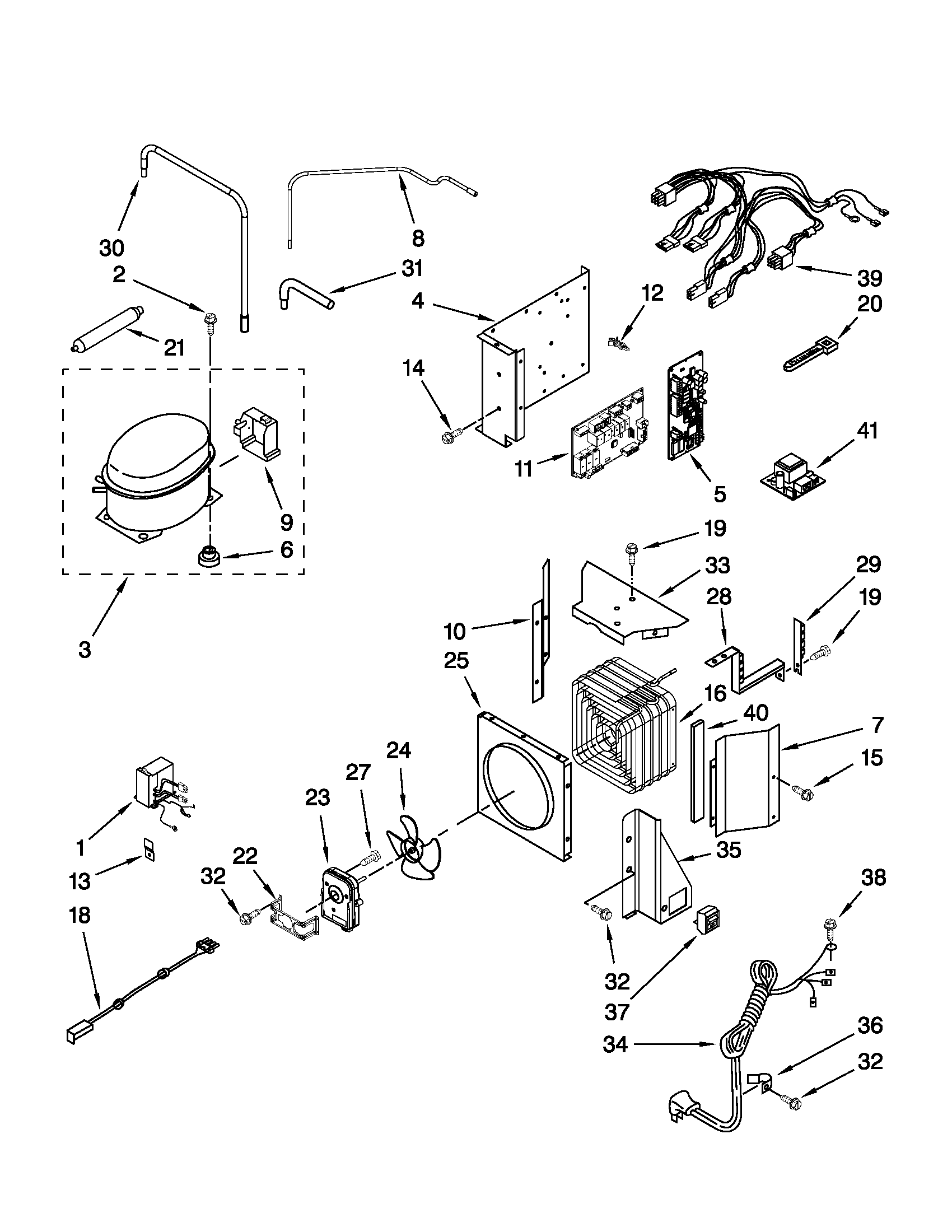 Jenn-Air JS48CXDBDB13 upper unit parts diagram