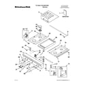 KitchenAid KGCU463VSS00 cooktop, burner and grate parts diagram