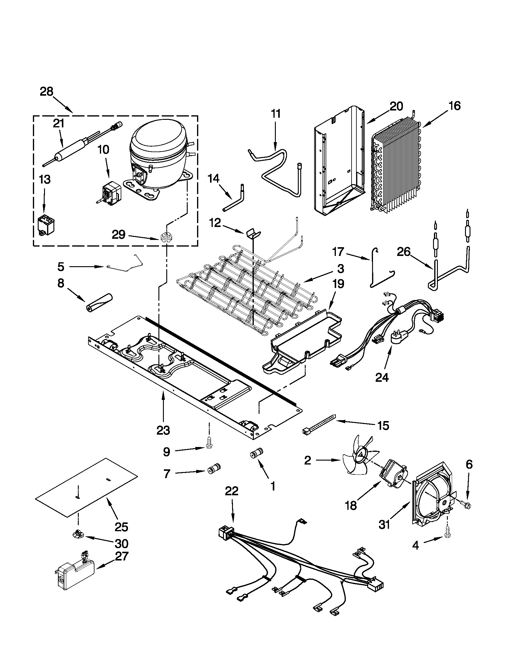 Whirlpool GSC25C5EYY00 unit parts diagram