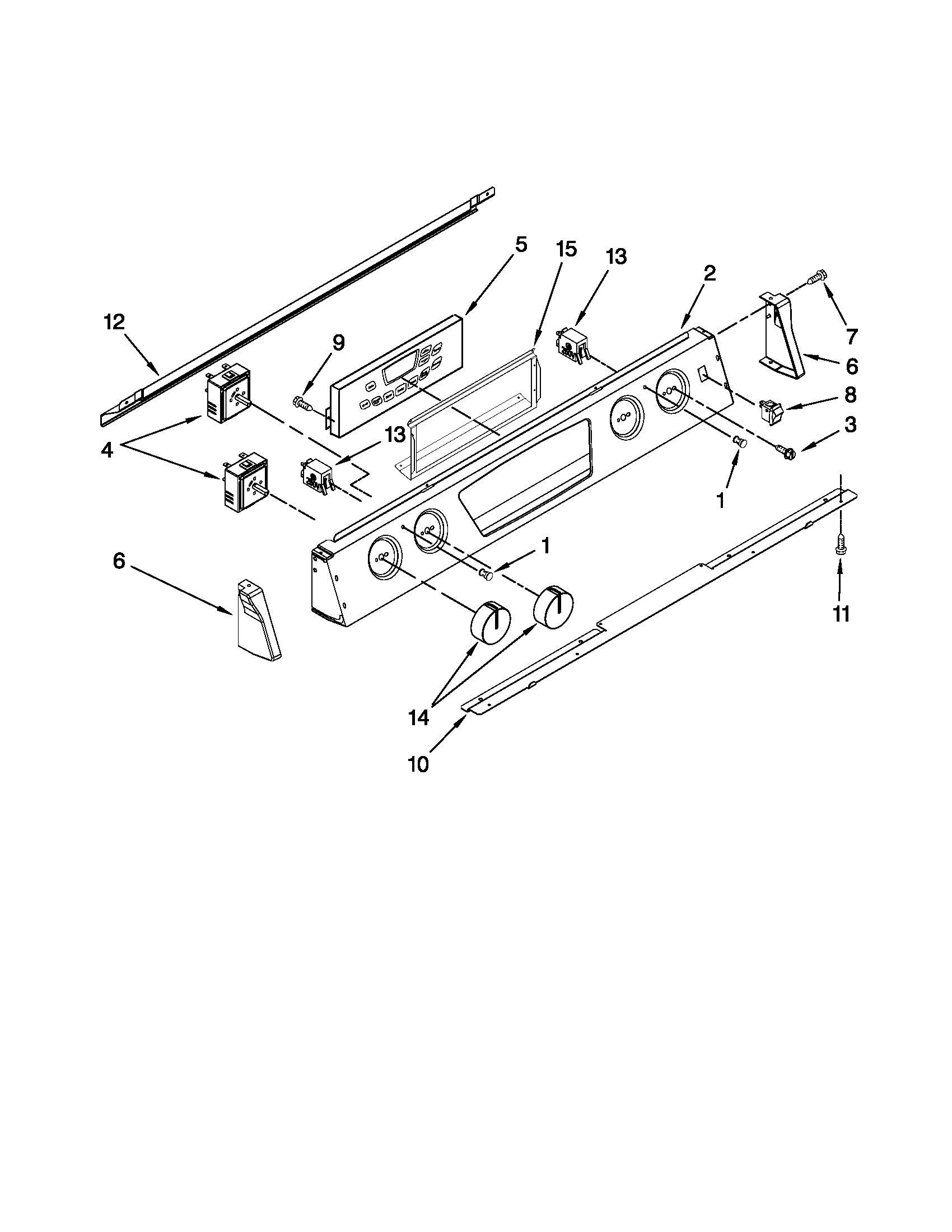 Ikea YISE630WS01 control panel parts diagram