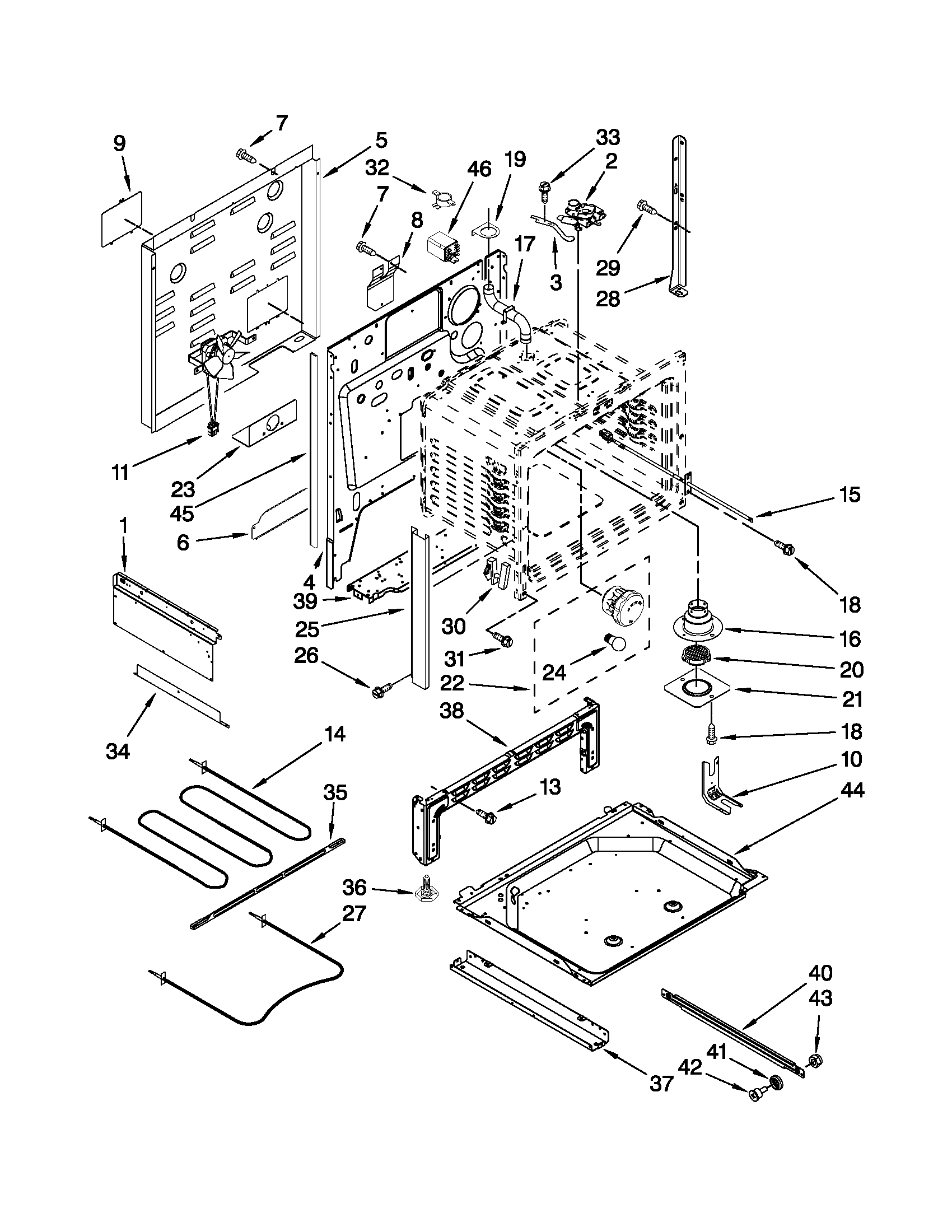 Ikea YISE630WS01 chassis parts diagram