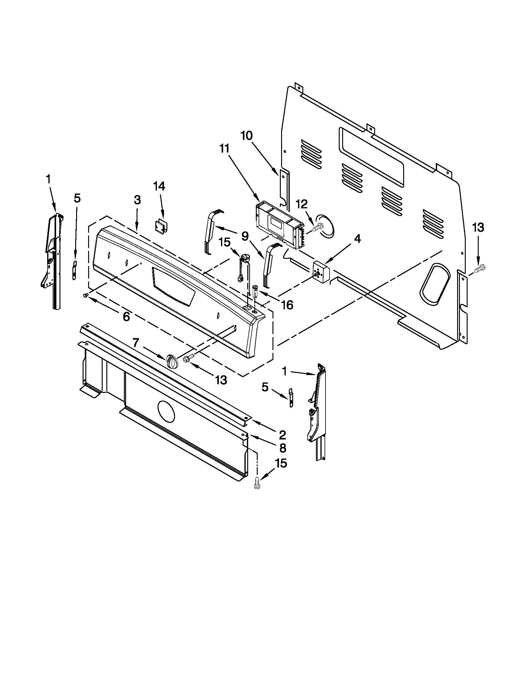 Inglis IVP85803 control panel parts diagram
