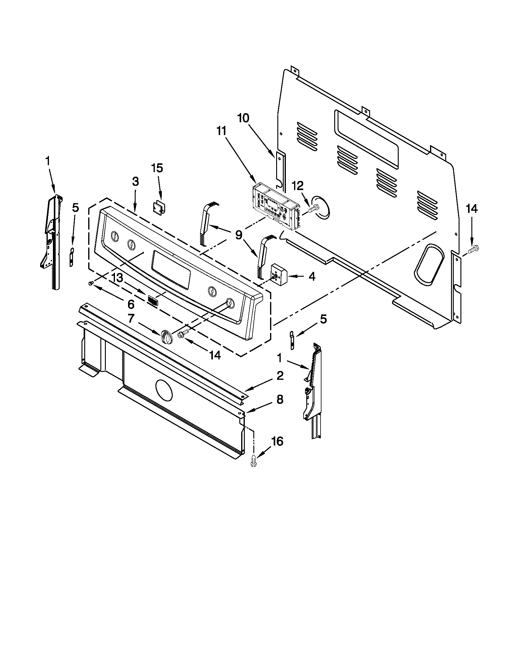 Maytag MER7662WW3 control panel parts diagram