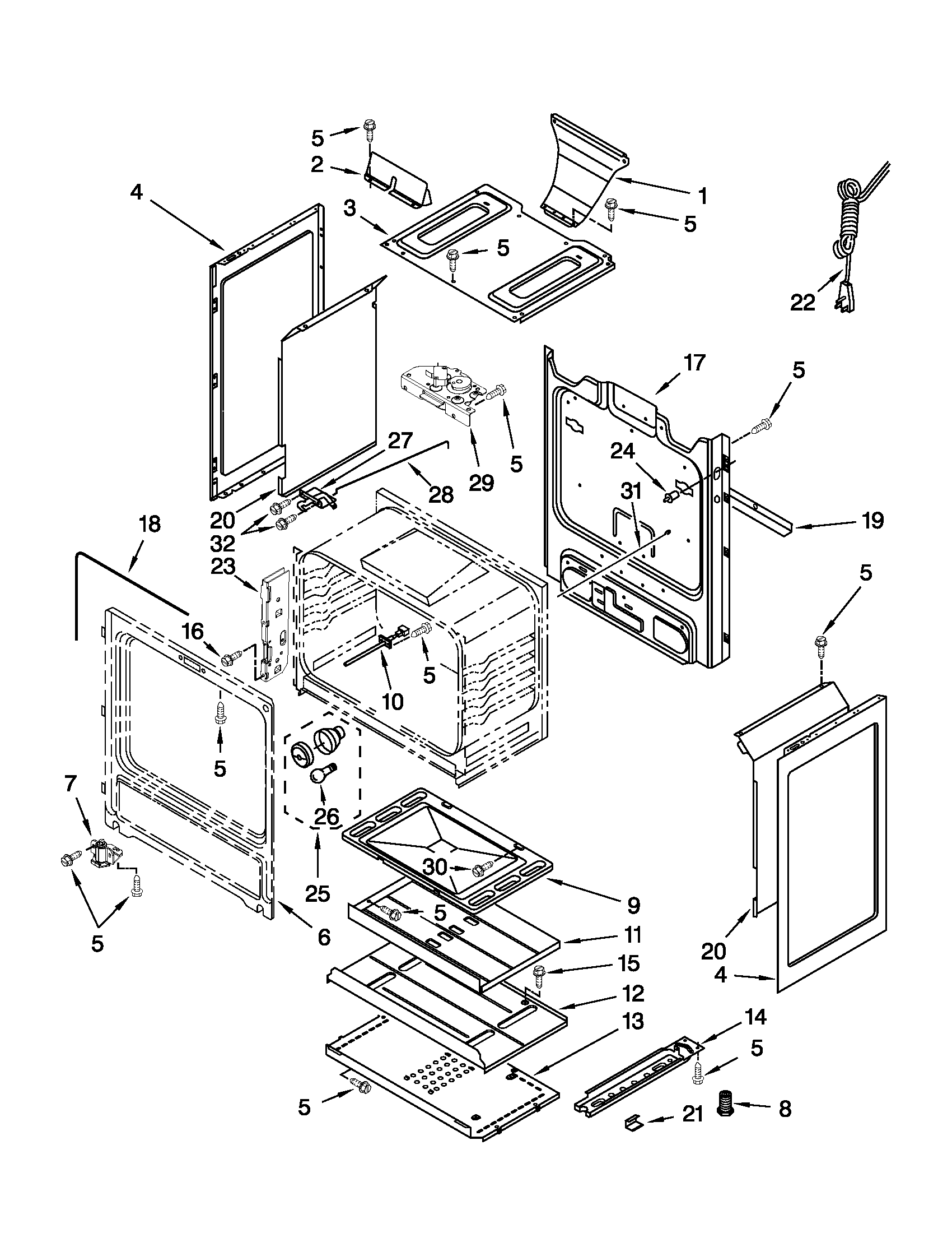 Amana AGR5844VDS4 chassis parts diagram