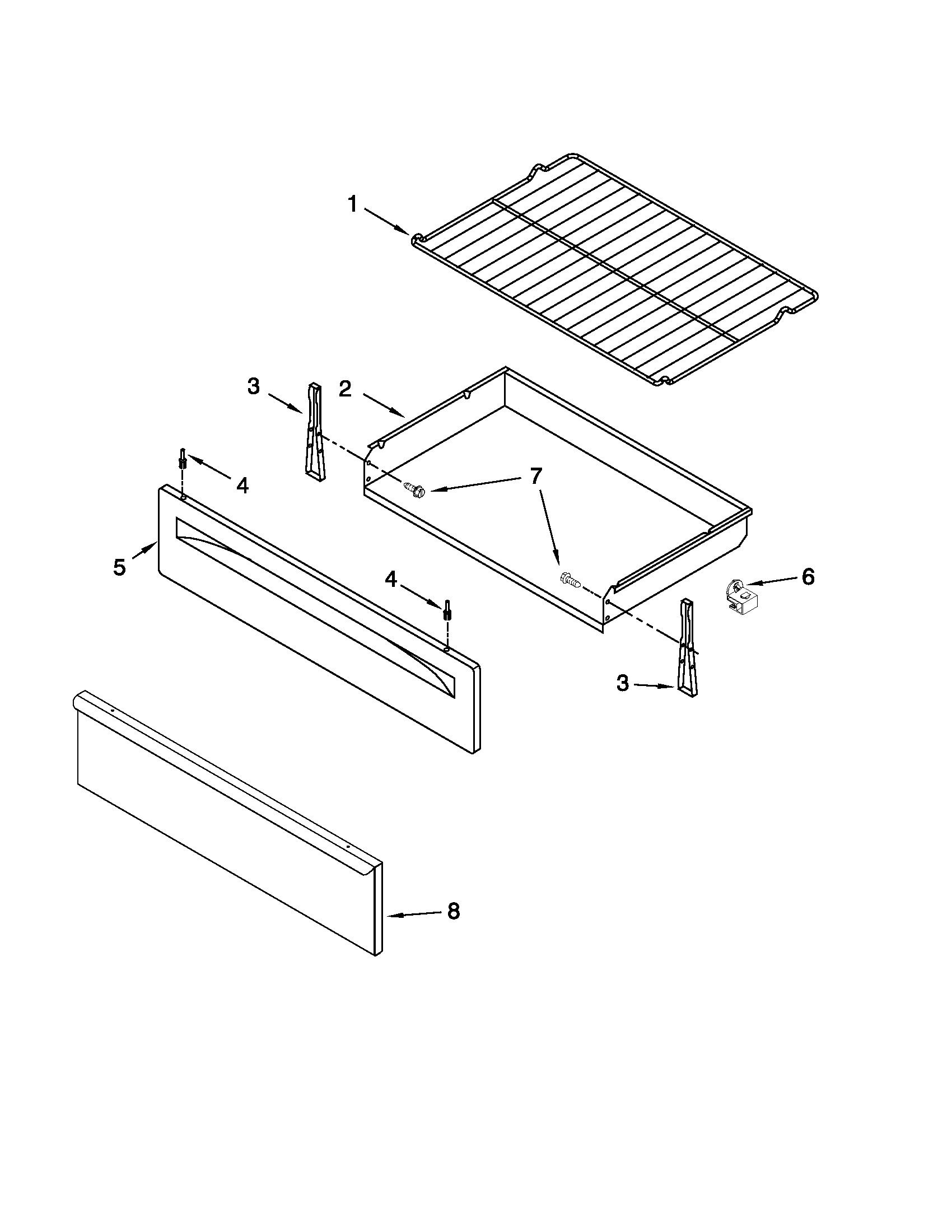 Amana AGR5844VDS4 drawer & broiler parts diagram