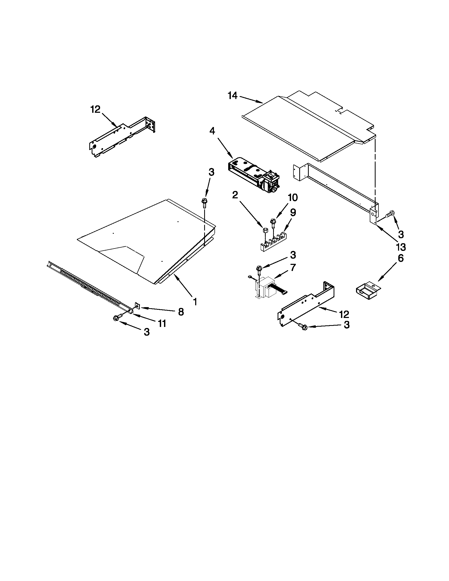 KitchenAid KEBK171SWH04 top venting parts diagram