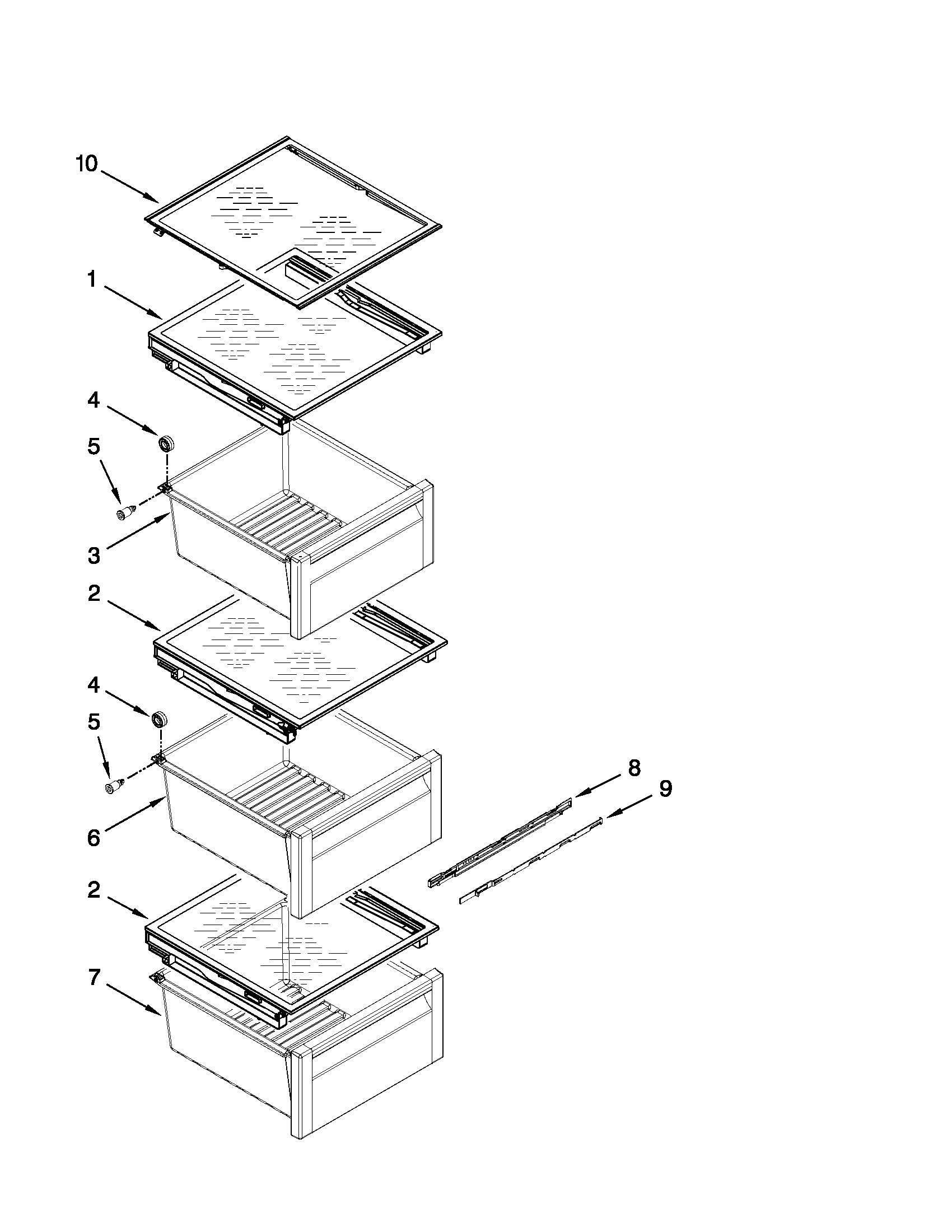 Ikea ISC23CNEXW01 refrigerator shelf parts diagram
