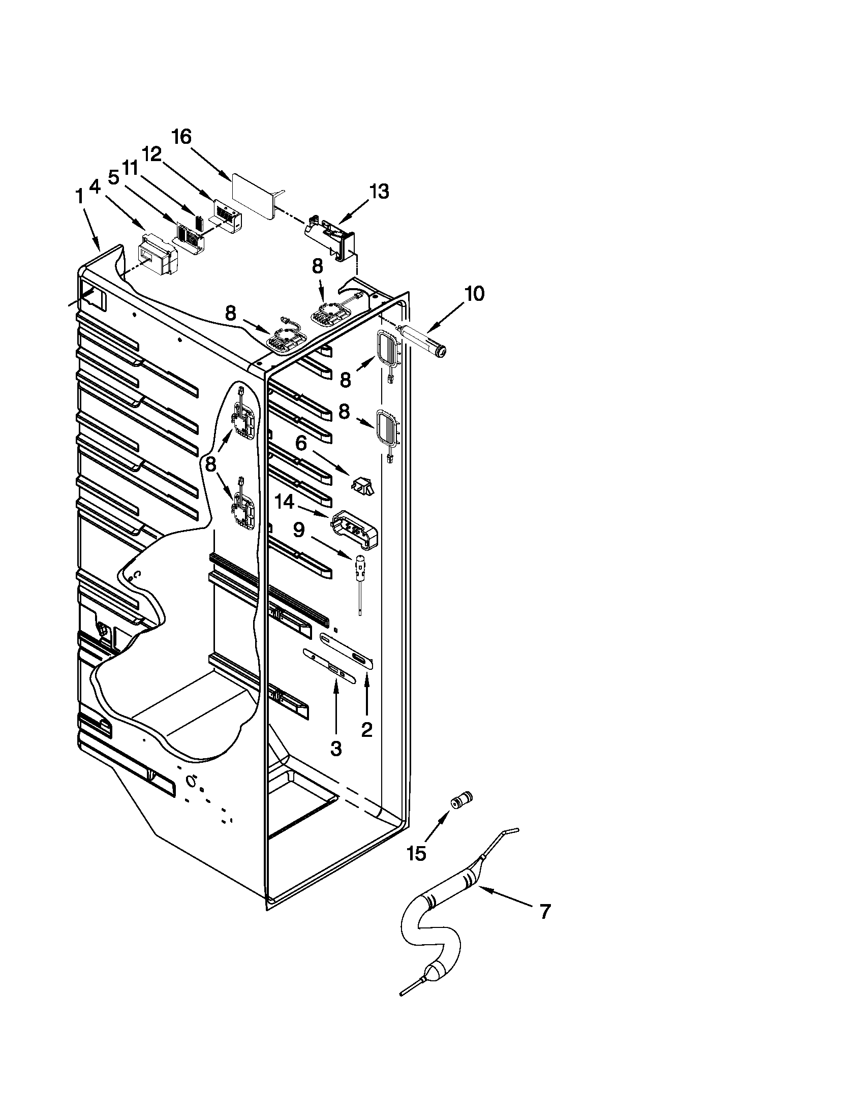 Ikea ISC23CDEXY01 refrigerator liner parts diagram