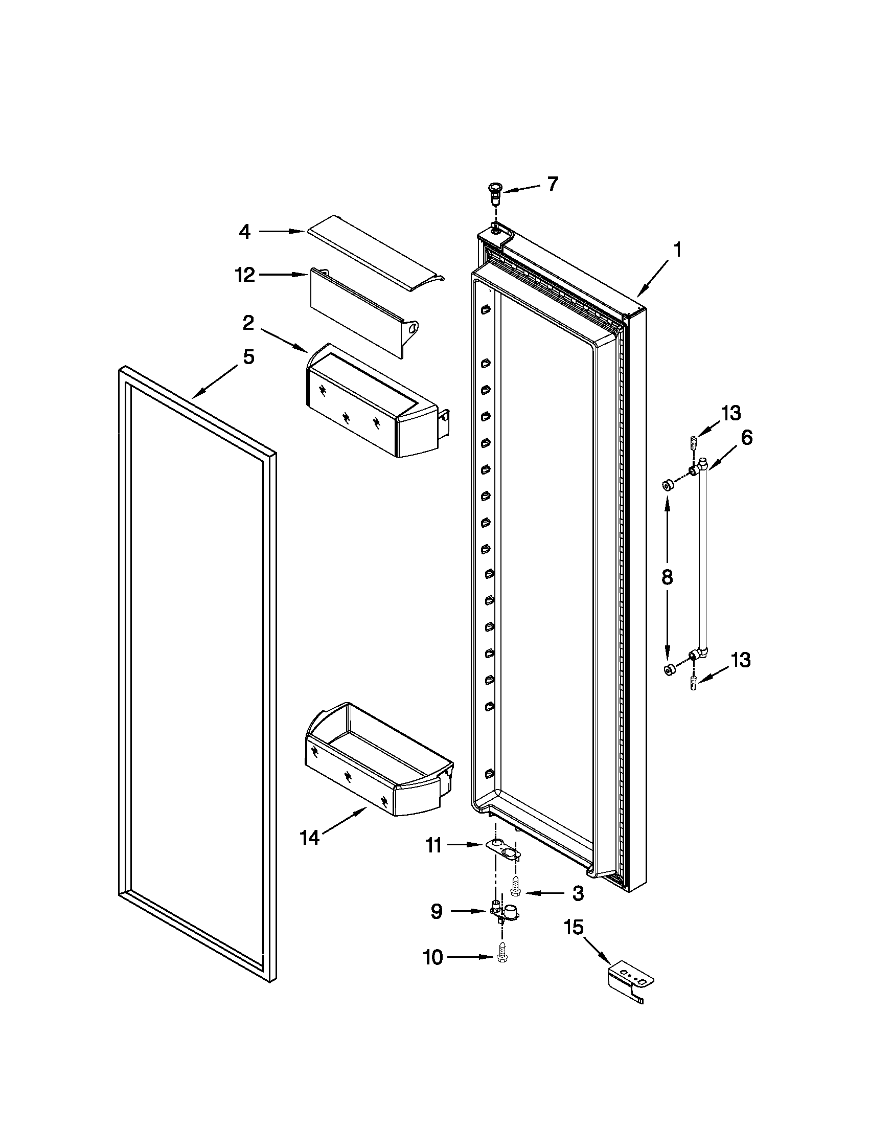 Ikea ISC23CDEXY01 refrigerator door parts diagram
