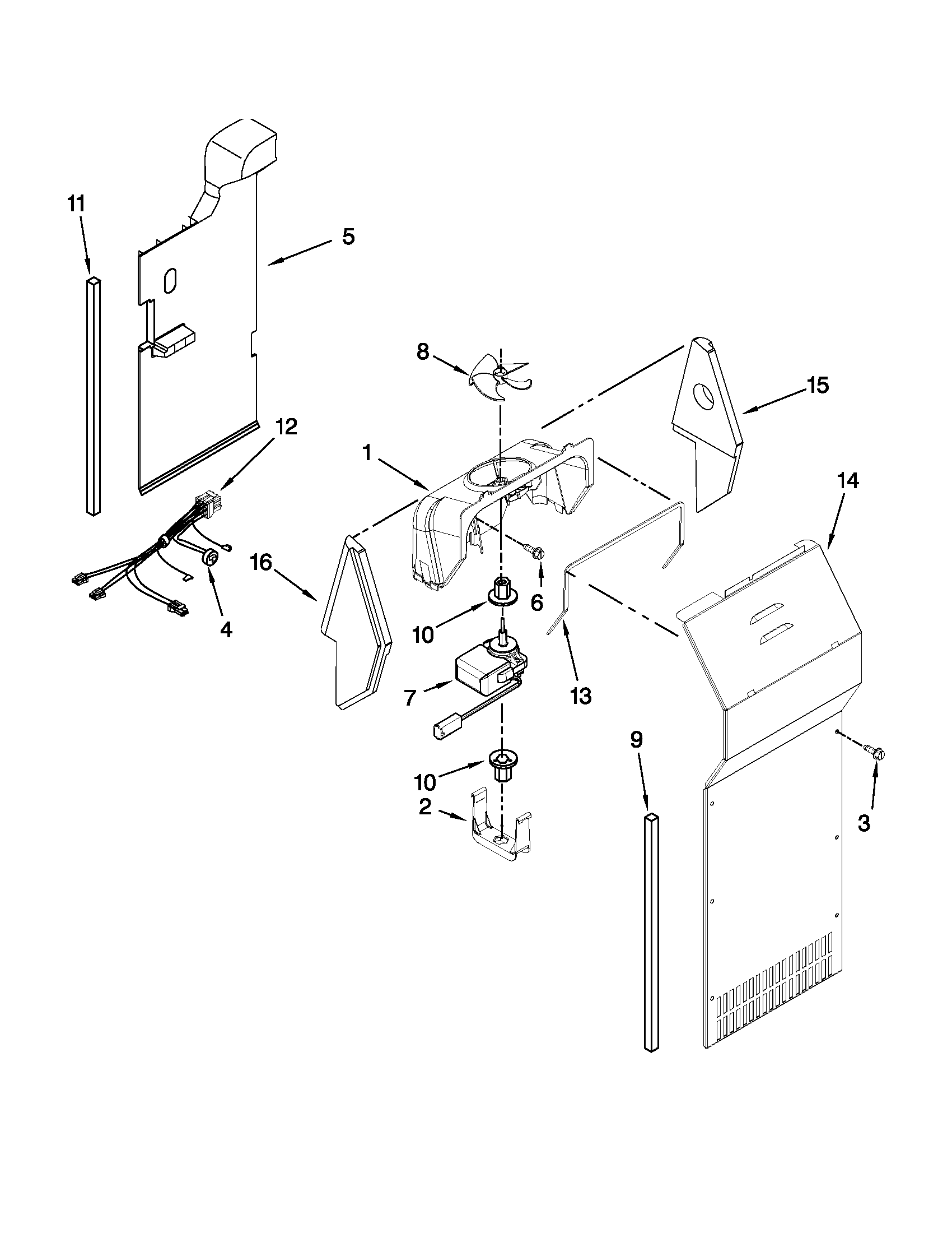 Whirlpool ED5CHQXVB03 air flow parts diagram