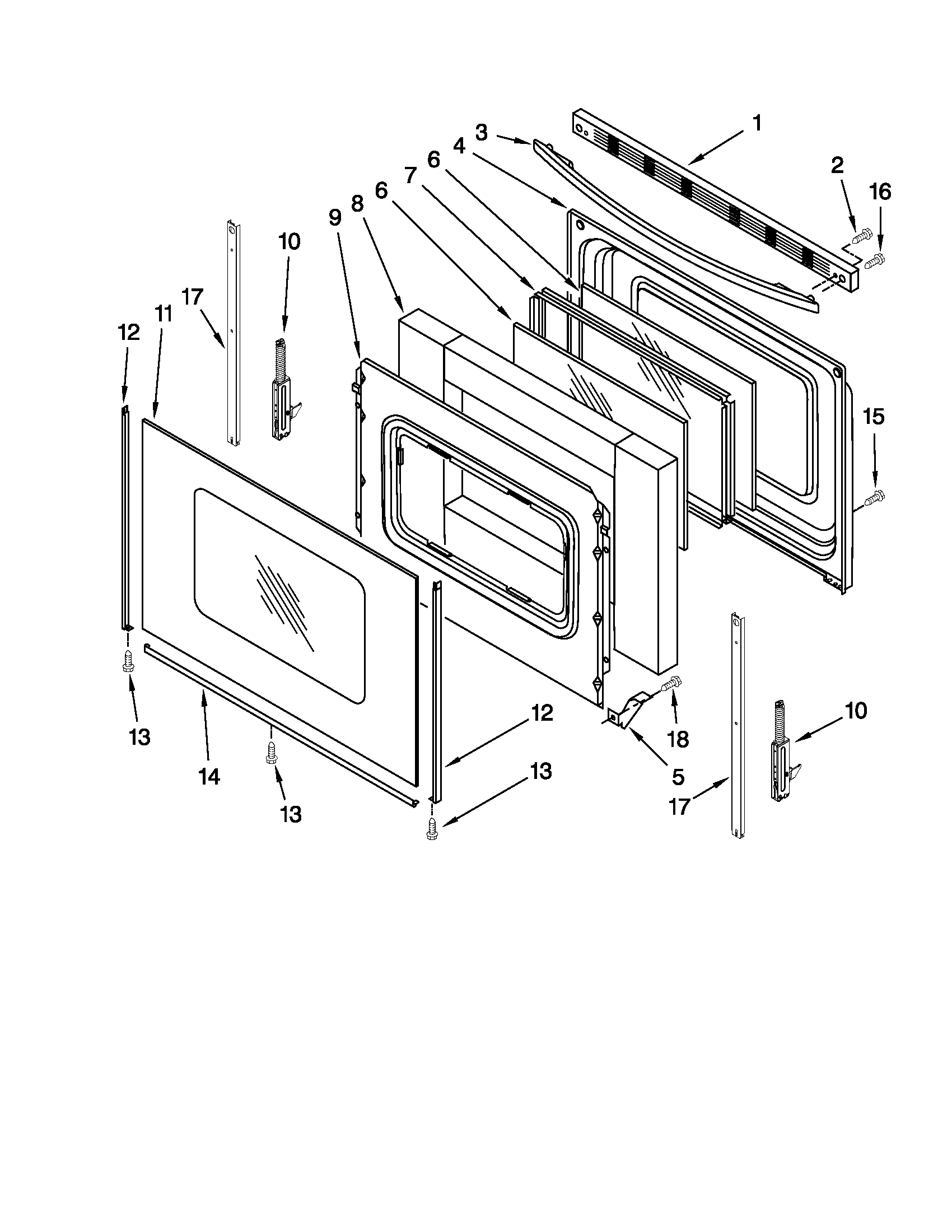 Amana AER5523XAB1 door parts diagram
