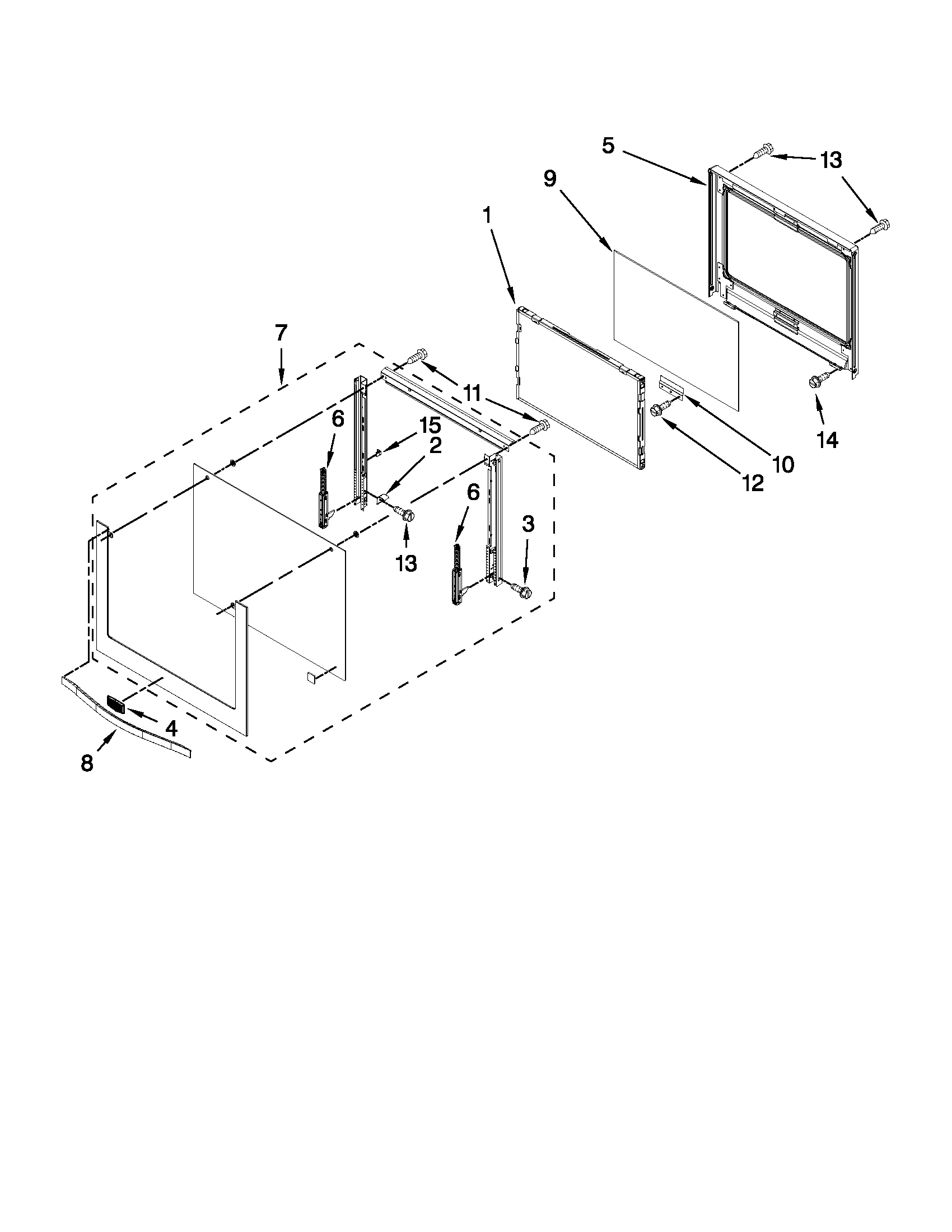 Maytag MEW7630AS00 lower oven door parts diagram
