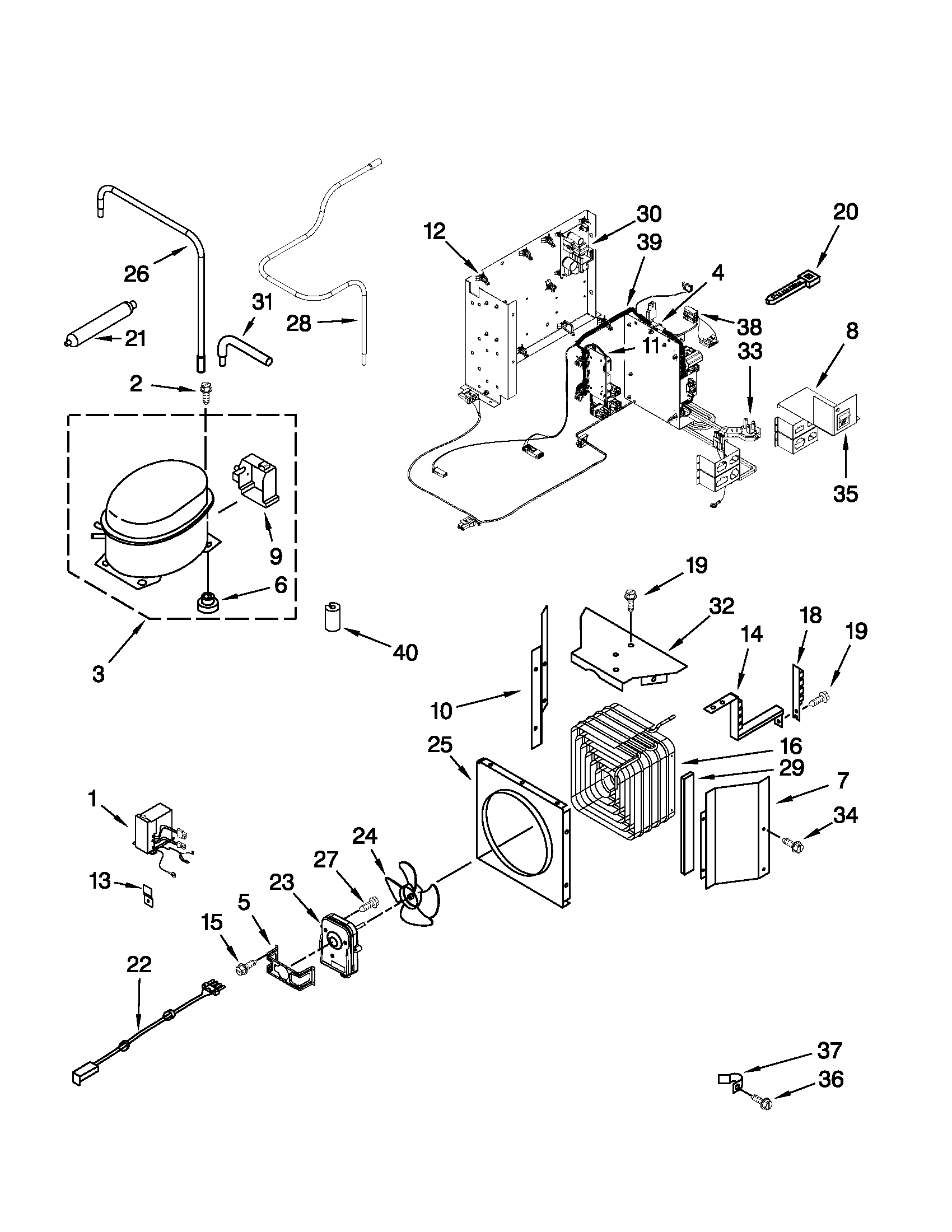 Jenn-Air JS48NXFXDW02 upper unit parts diagram