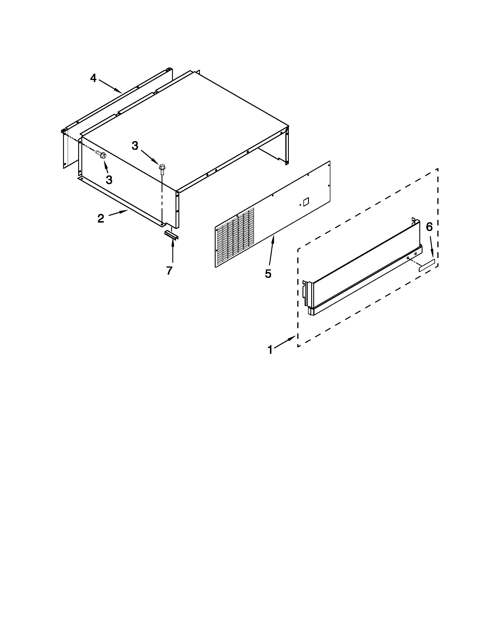 Jenn-Air JS42SEDUDW12 top grille and unit cover parts diagram