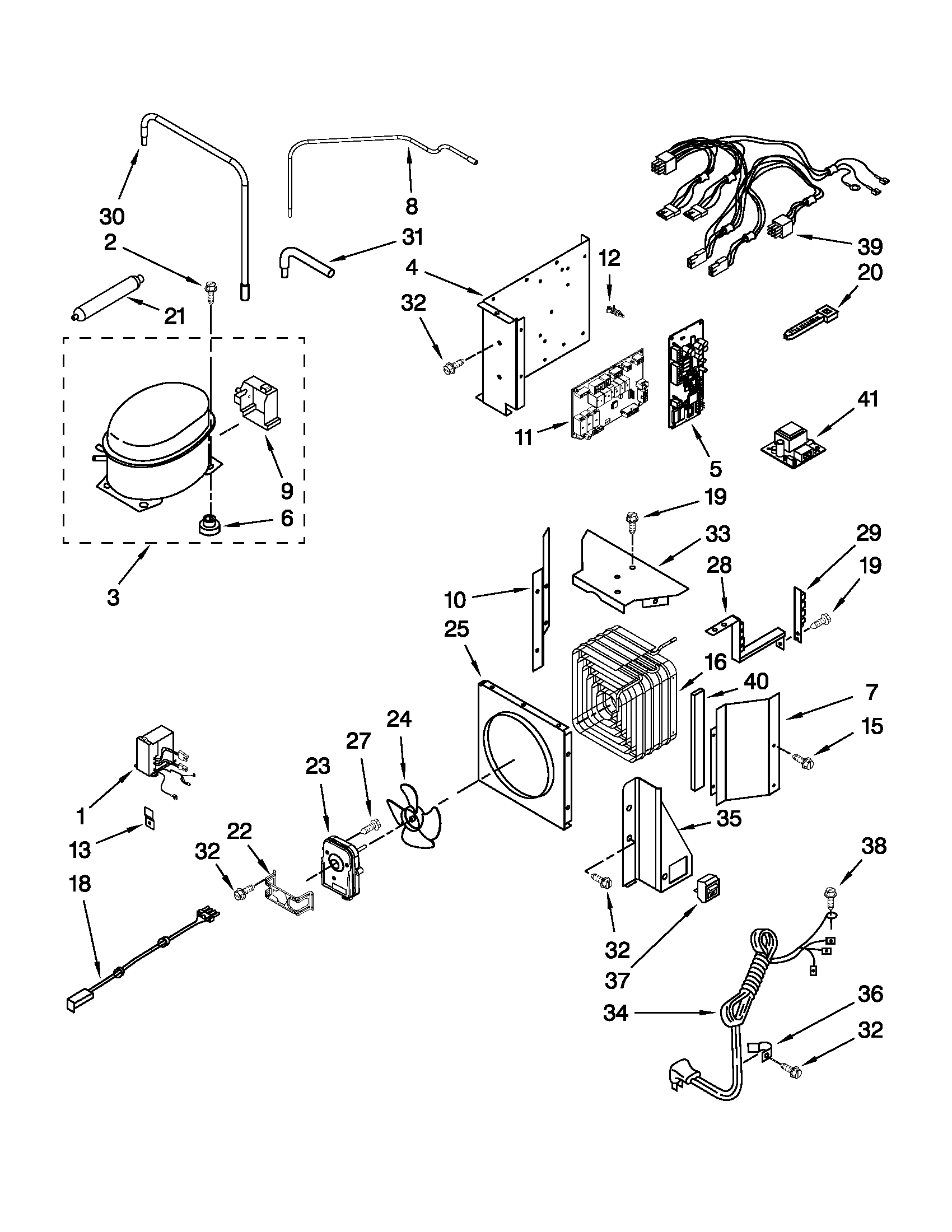 Jenn-Air JS42SEDUDW12 upper unit parts diagram