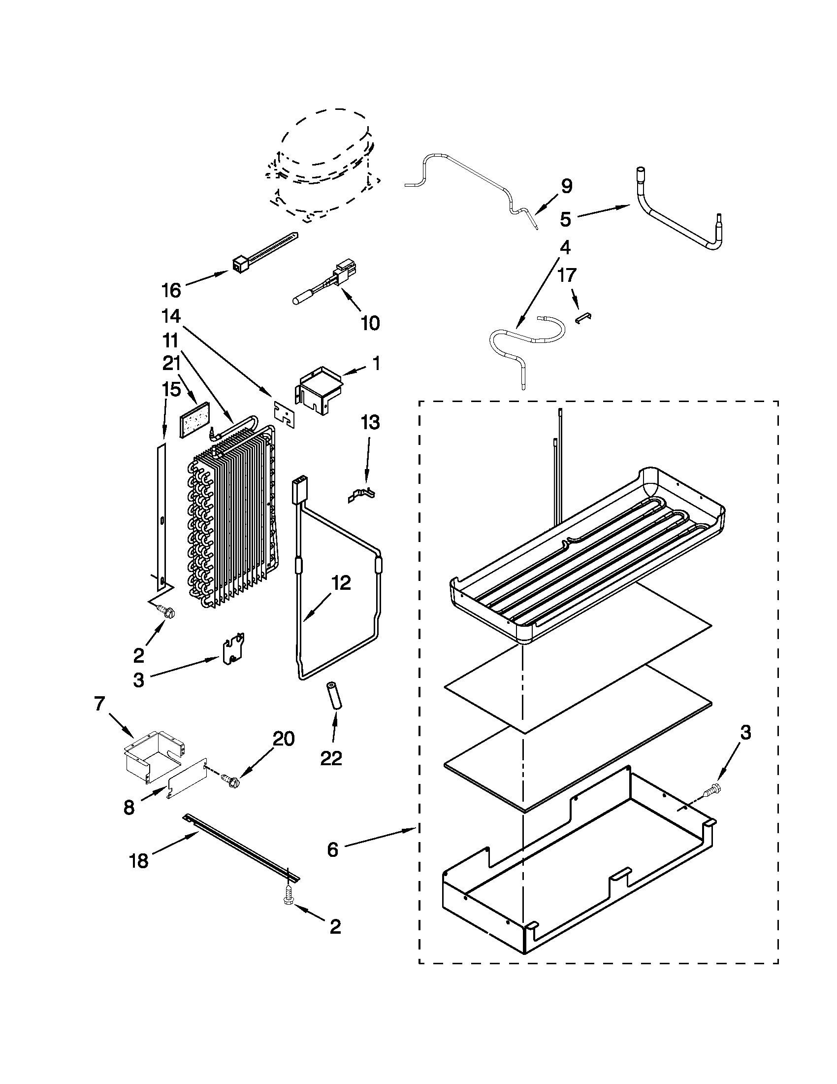 Jenn-Air JS42SEDUDW12 lower unit and tube parts diagram