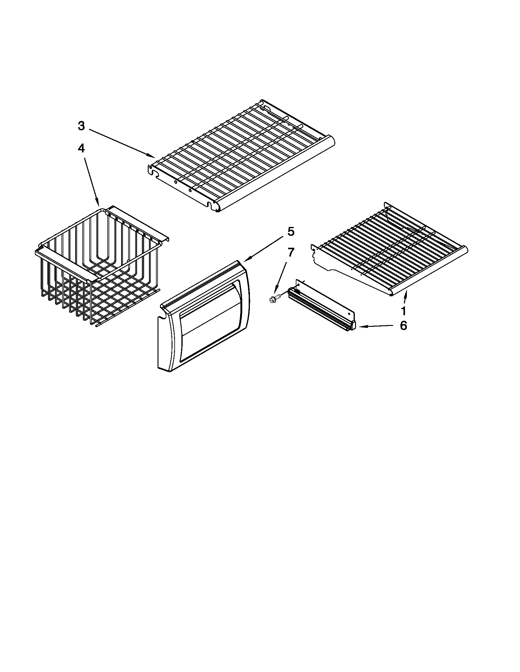 Jenn-Air JS48SEDUEA01 freezer shelf parts diagram
