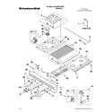 KitchenAid KGCU462VSS00 cooktop, burner and grate parts diagram