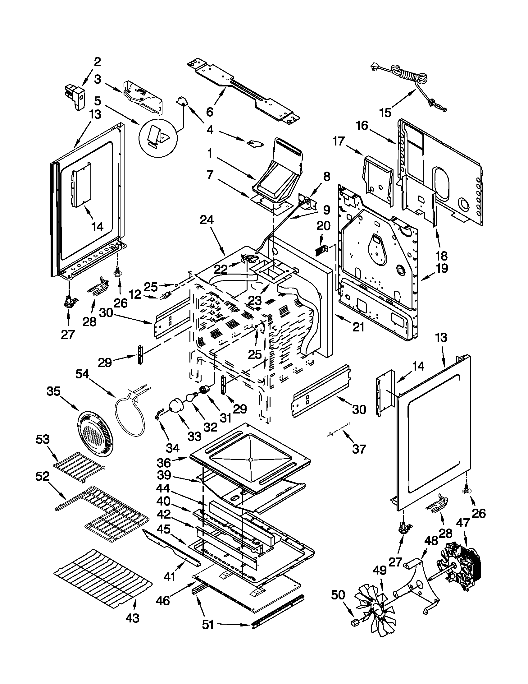 KitchenAid KGRS208XBL0 chassis parts diagram
