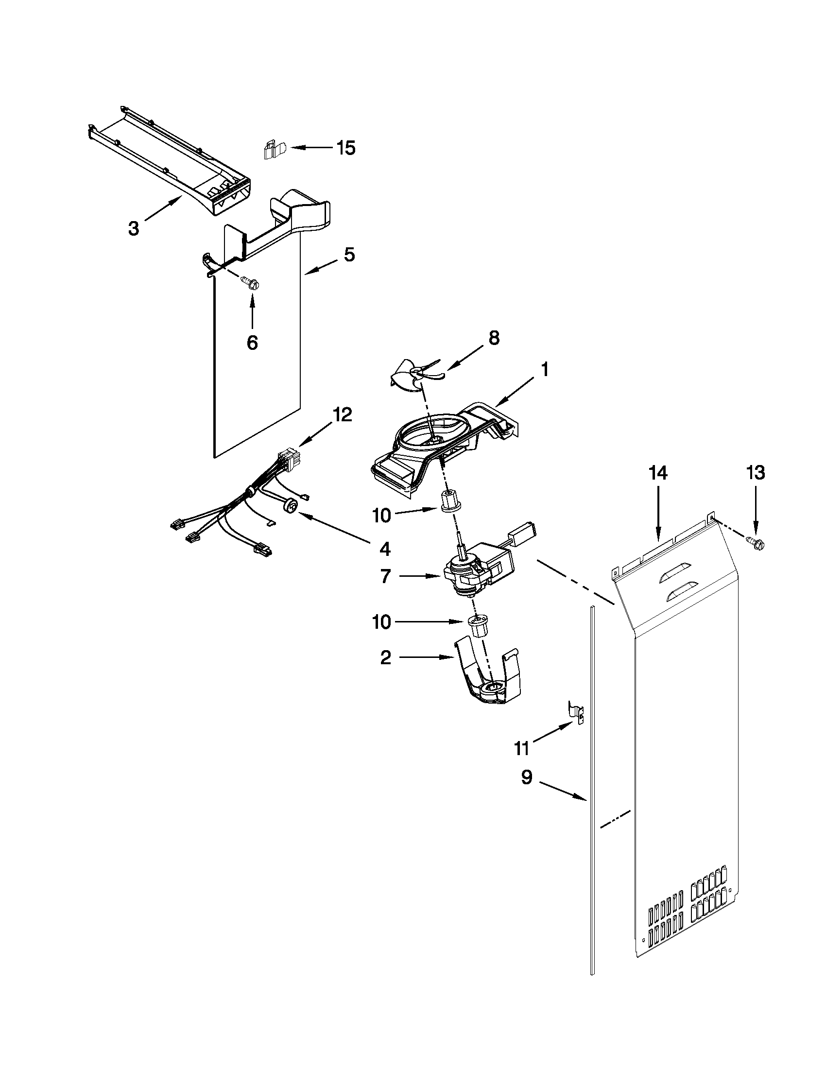 KitchenAid KSC24C8EYP00 air flow parts diagram