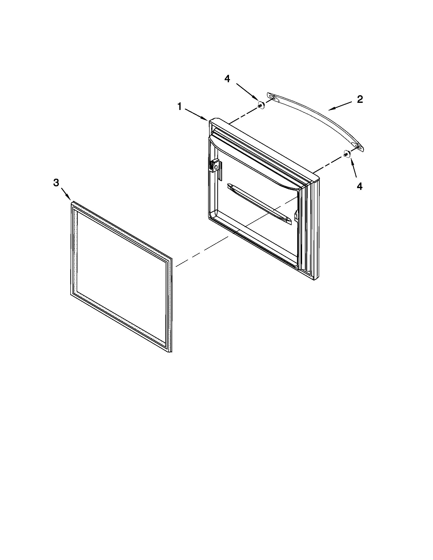 Whirlpool GB2FHDXWQ03 freezer door parts diagram