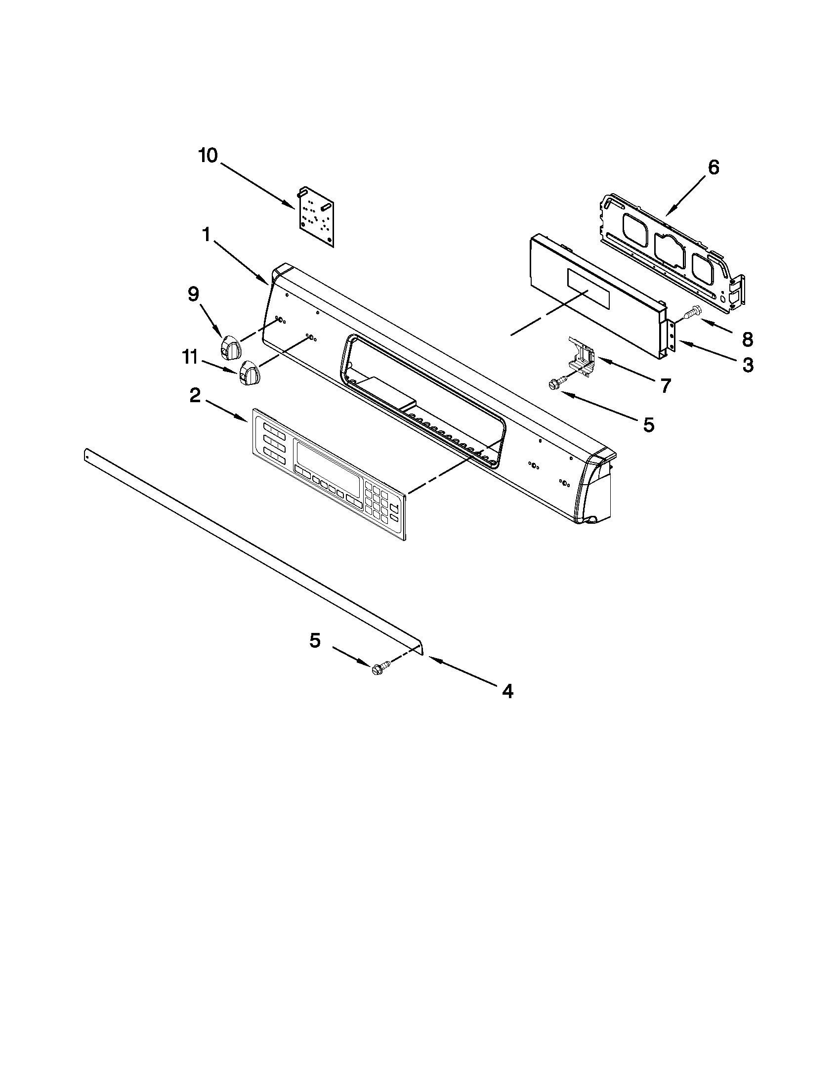 KitchenAid KGSS907XSP01 control panel parts diagram