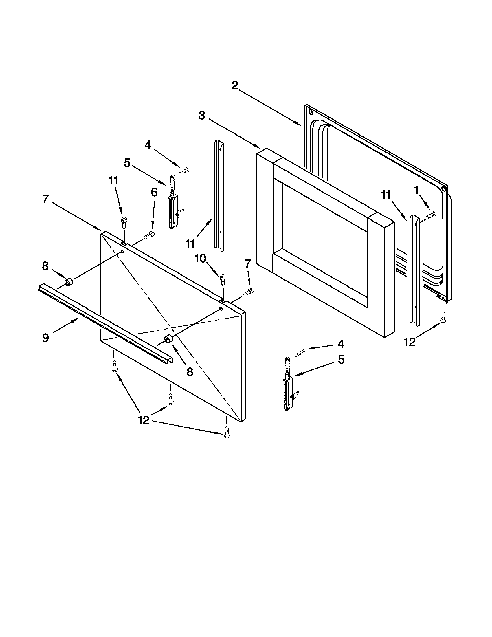 Amana AER3311WAW1 door parts diagram