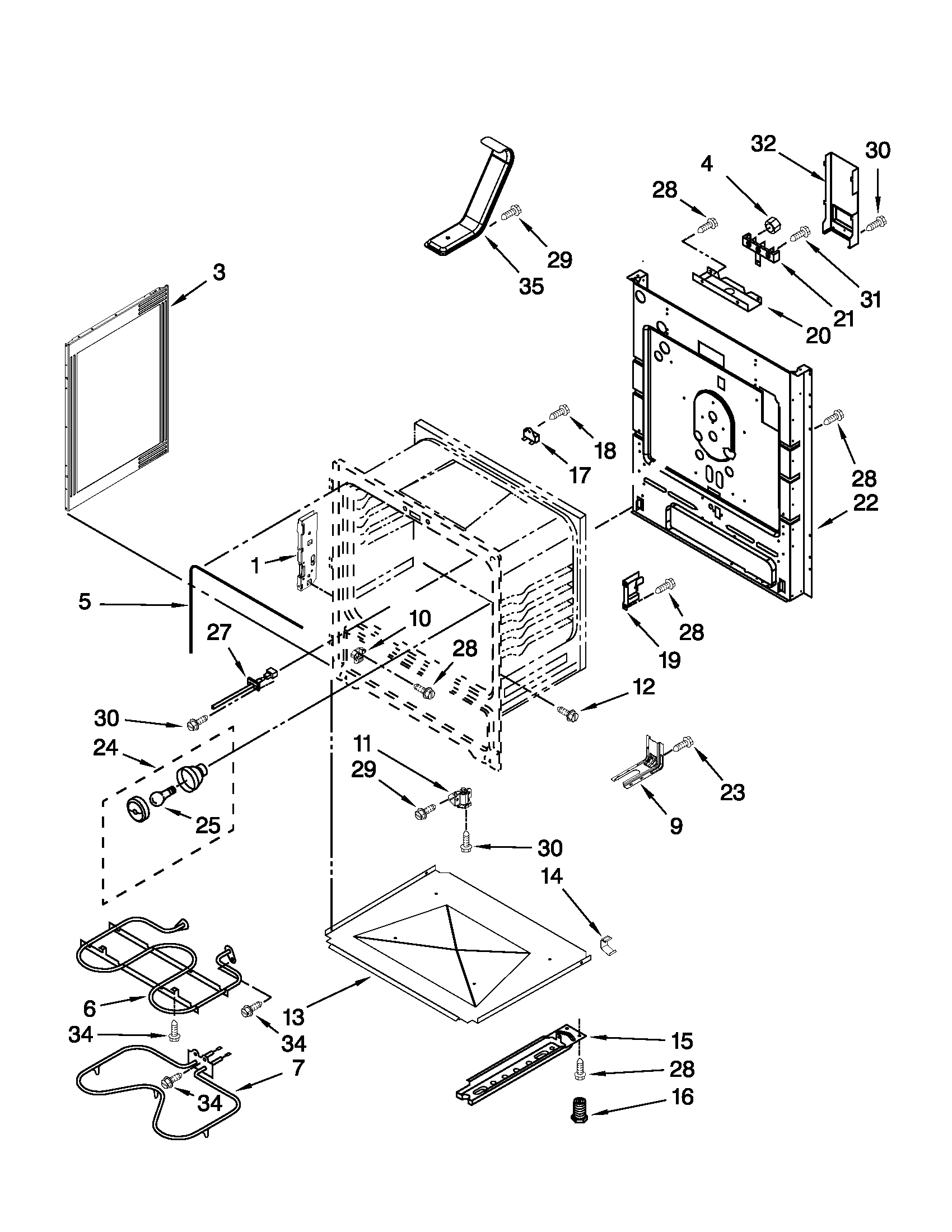 Amana AER5823XCS1 chassis parts diagram