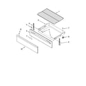 Amana AER5823XCW1 drawer & broiler parts diagram