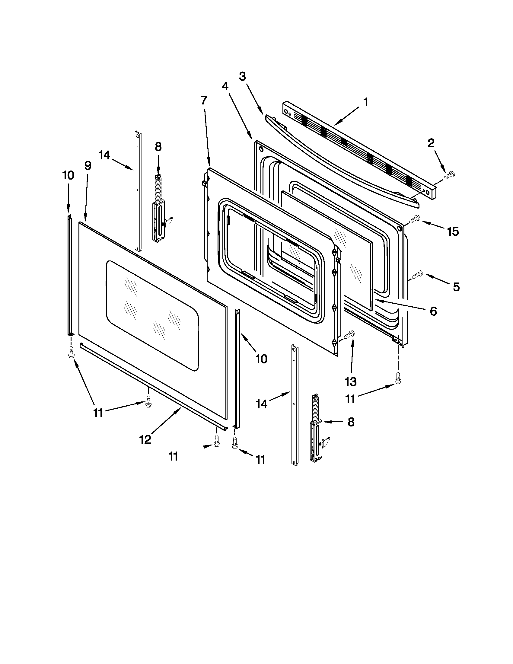 Amana AER5823XCS1 door parts diagram
