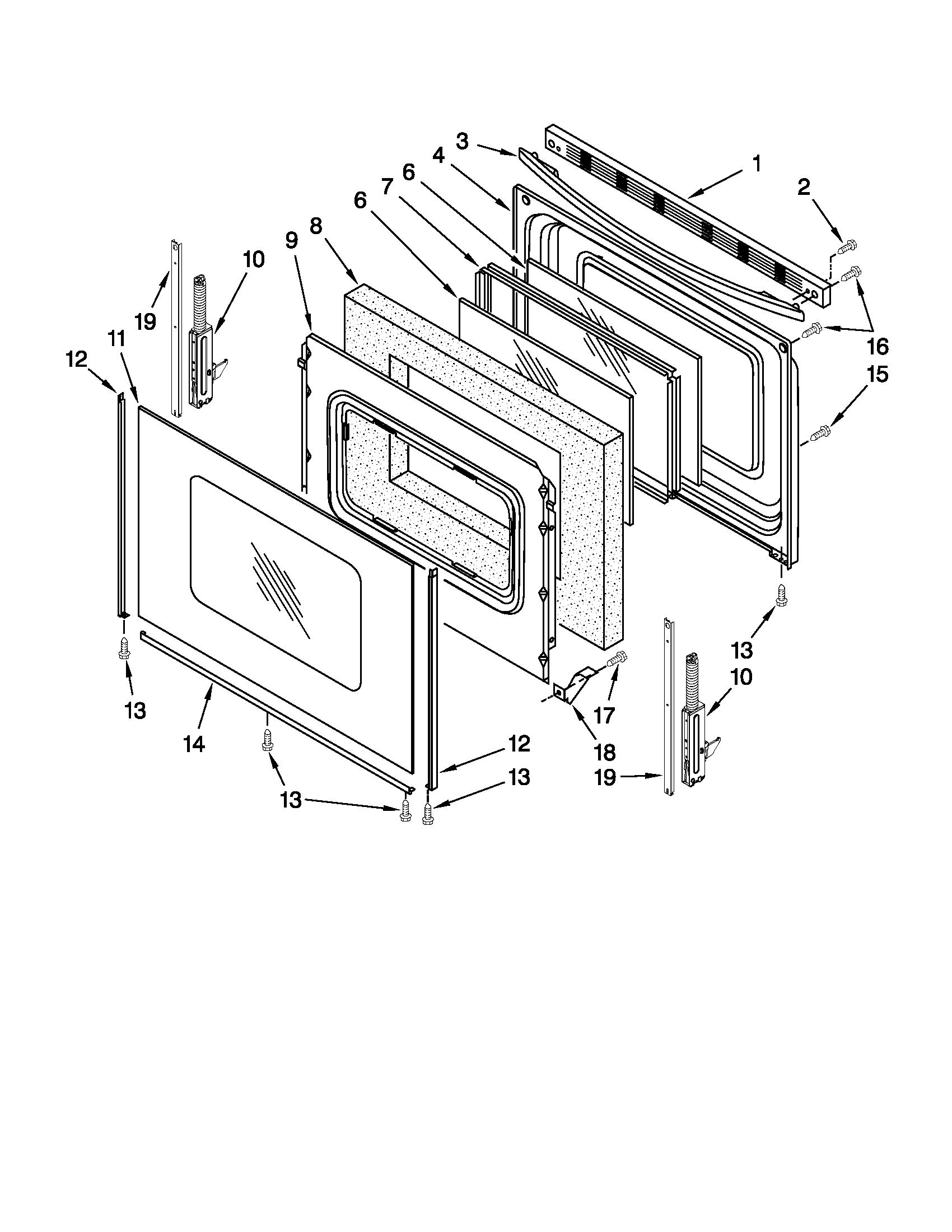 Amana AER5844VCS2 door parts diagram