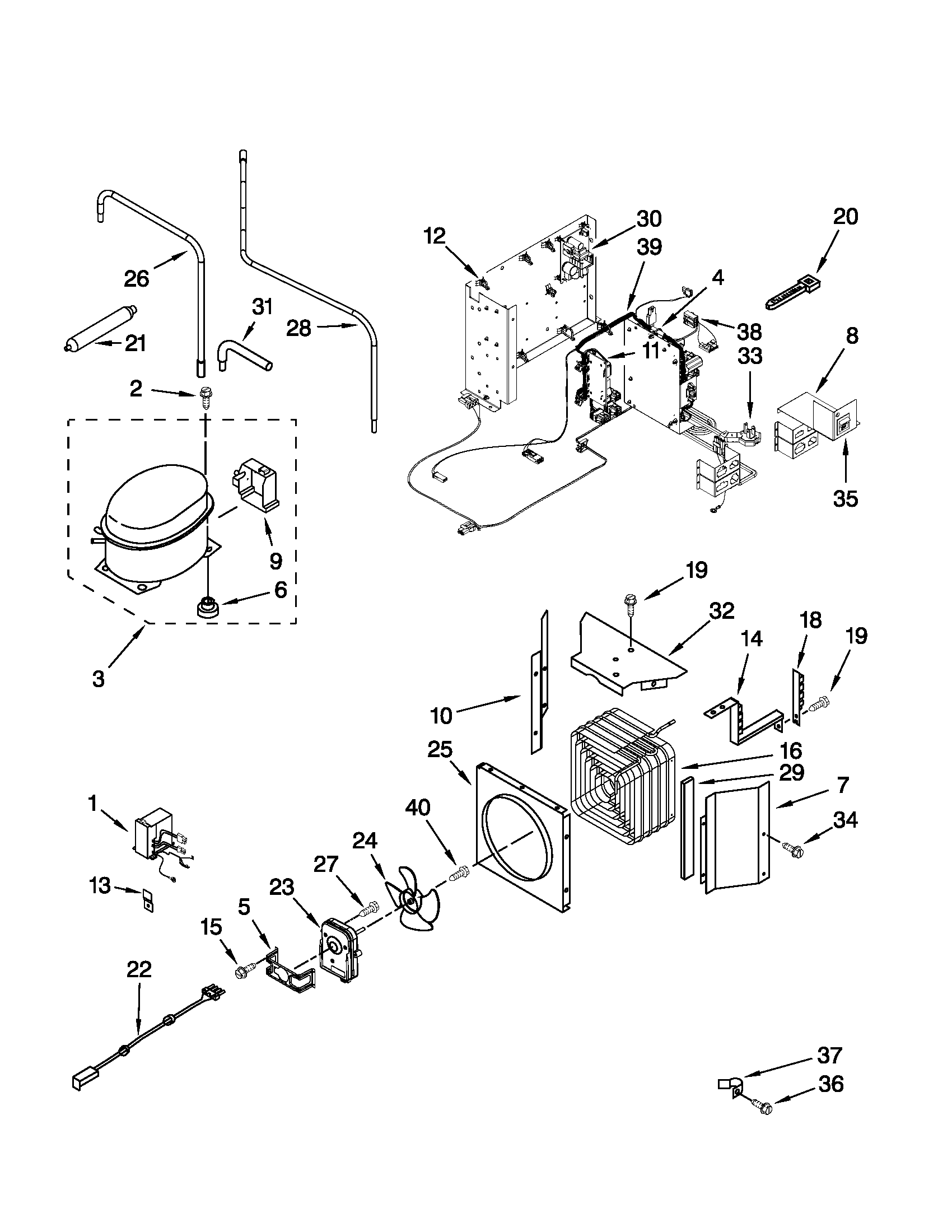 Jenn-Air JS42NXFXDW03 upper unit parts diagram